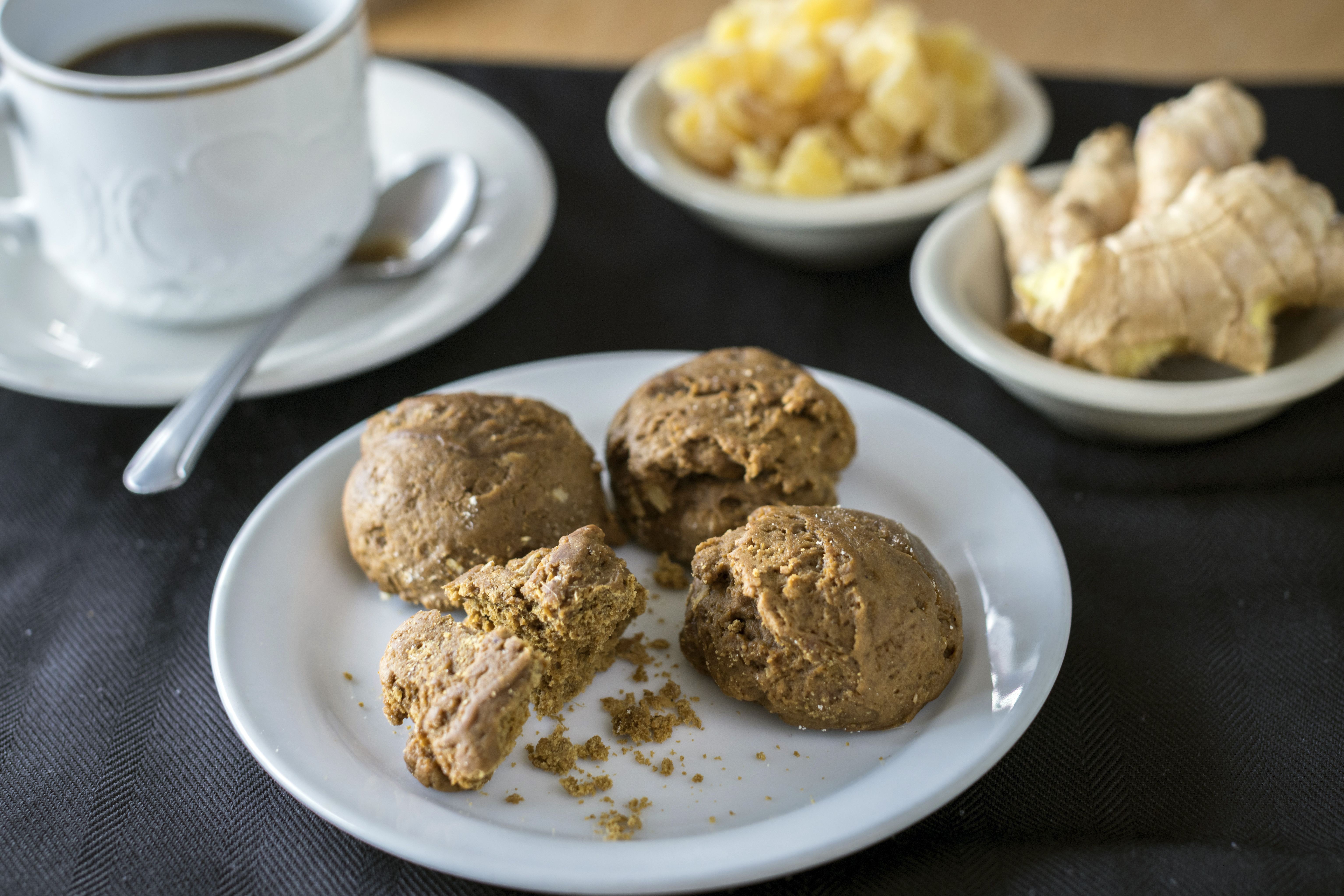 Belinda Baptiste, owner of Unforgettable Bakery and Café, creates items such as Bon Bon Sirop, the brown cookie traditionally made with dark sugar cane syrup that tastes a bit like gingerbread. (Stephen B. Morton for The Atlanta Journal-Constitution)