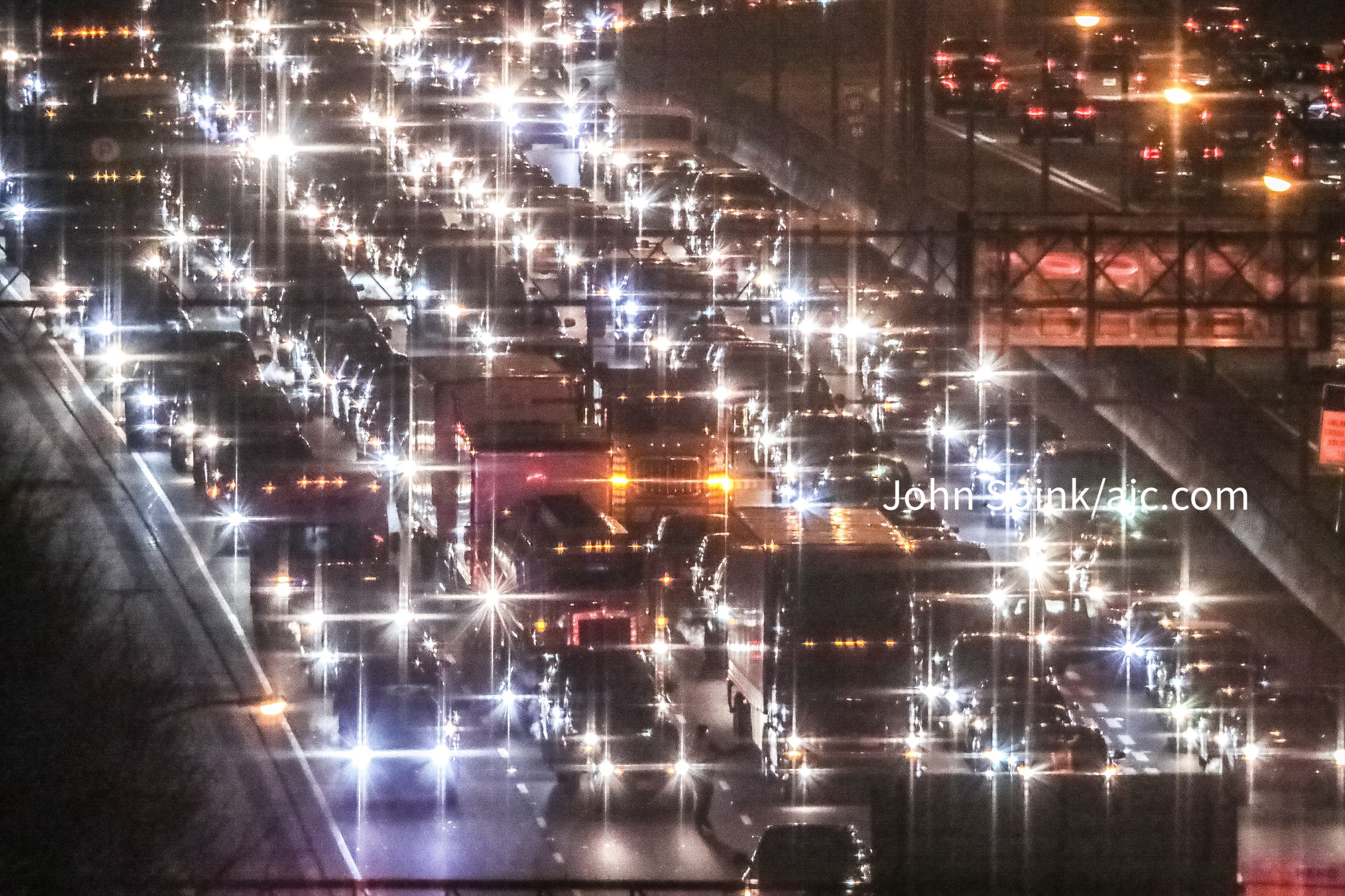 All southbound lanes of I-85 are shut down in Midtown after a person was shot and killed on the interstate on Feb. 10.