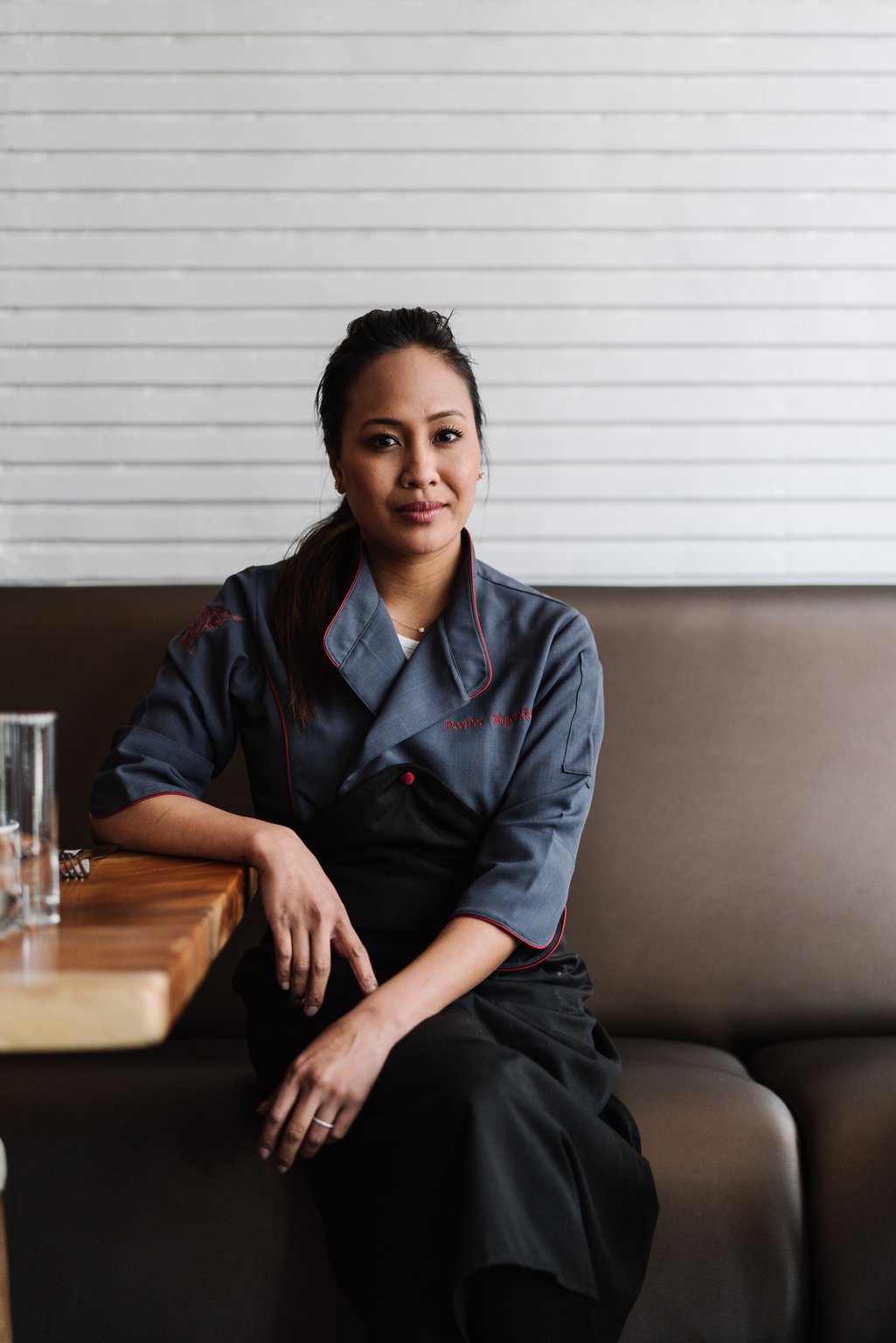 Chef DeeDee Niyomkul is seen in the dining room of Chai Yo Modern Thai in Buckhead. Courtesy of Andrew Thomas Lee