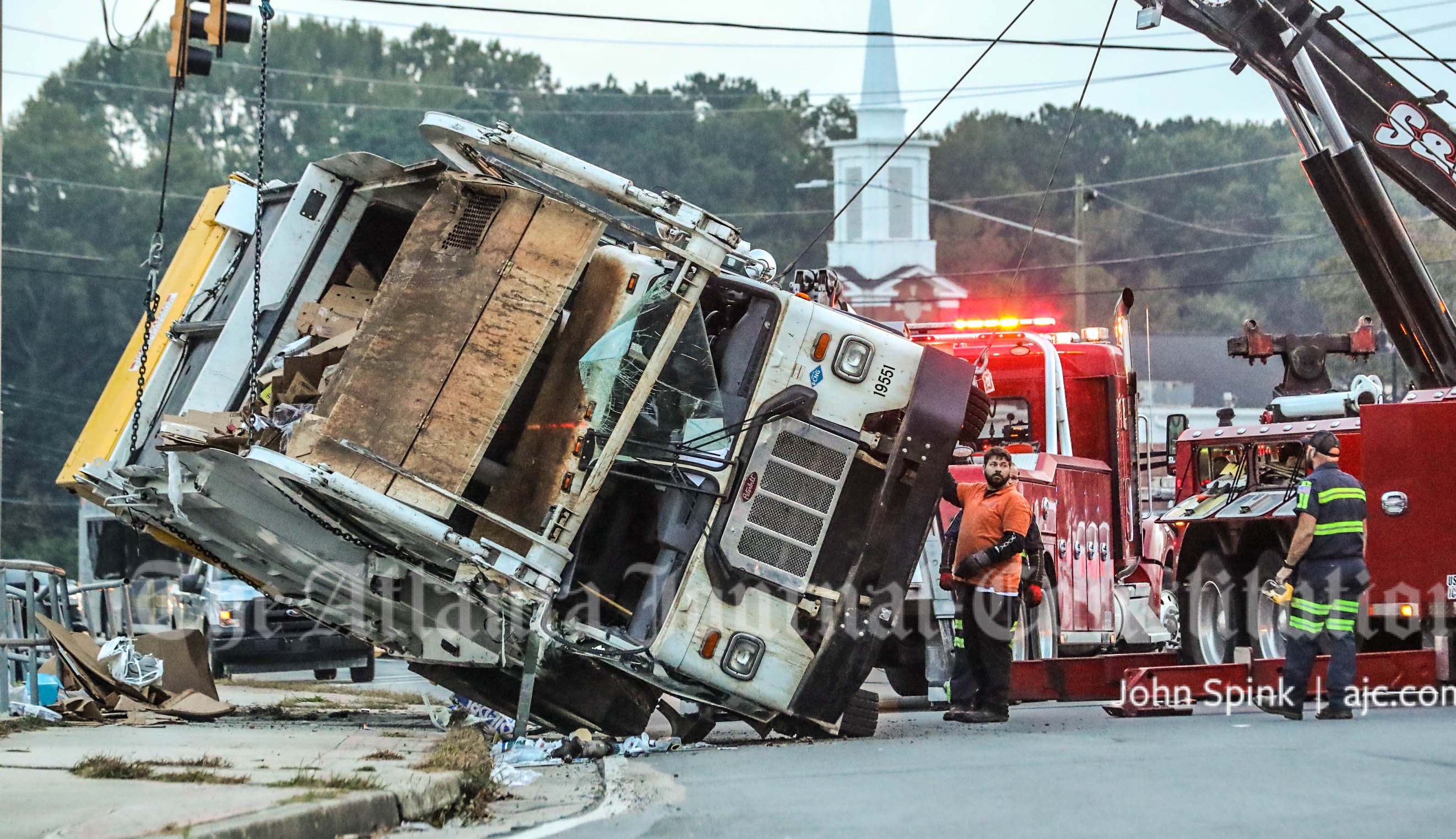Car fails to yield, crashing into delivery truck at DeKalb County  intersection