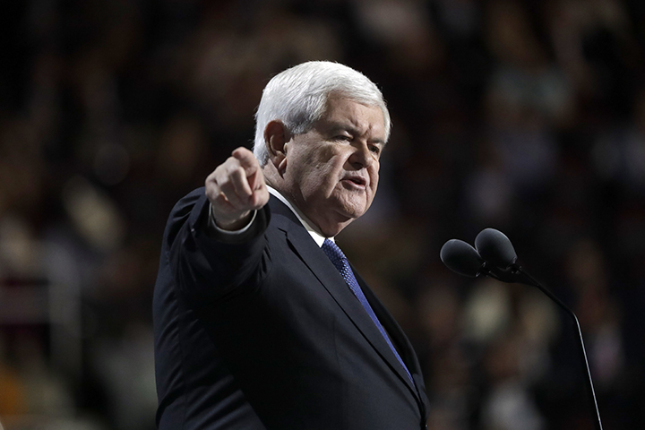 Former U.S. House Speaker Newt Gingrich said in a blog post that former President Donald Trump's feud with Georgia Gov. Brian Kemp has “virtually guaranteed that a Kemp nomination" will hand victory to Democrat Stacey Abrams in next year's race for governor.