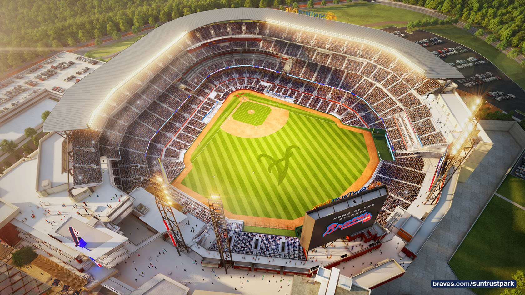 Atlanta Braves' SunTrust Park Takes Shape With Plenty of LED