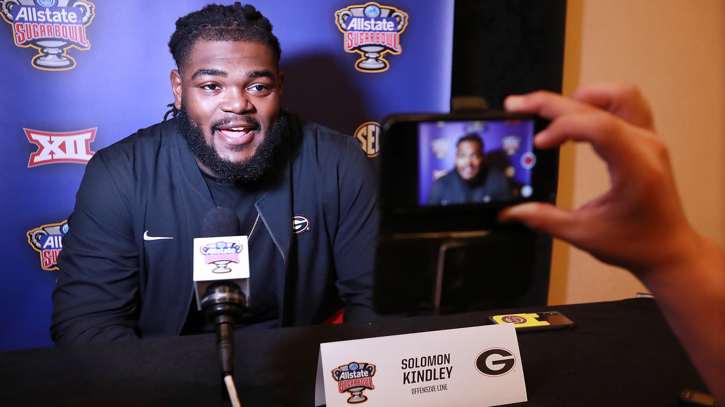 Georgia's Solomon Kindley 'grinding' in Jacksonville for NFL draft