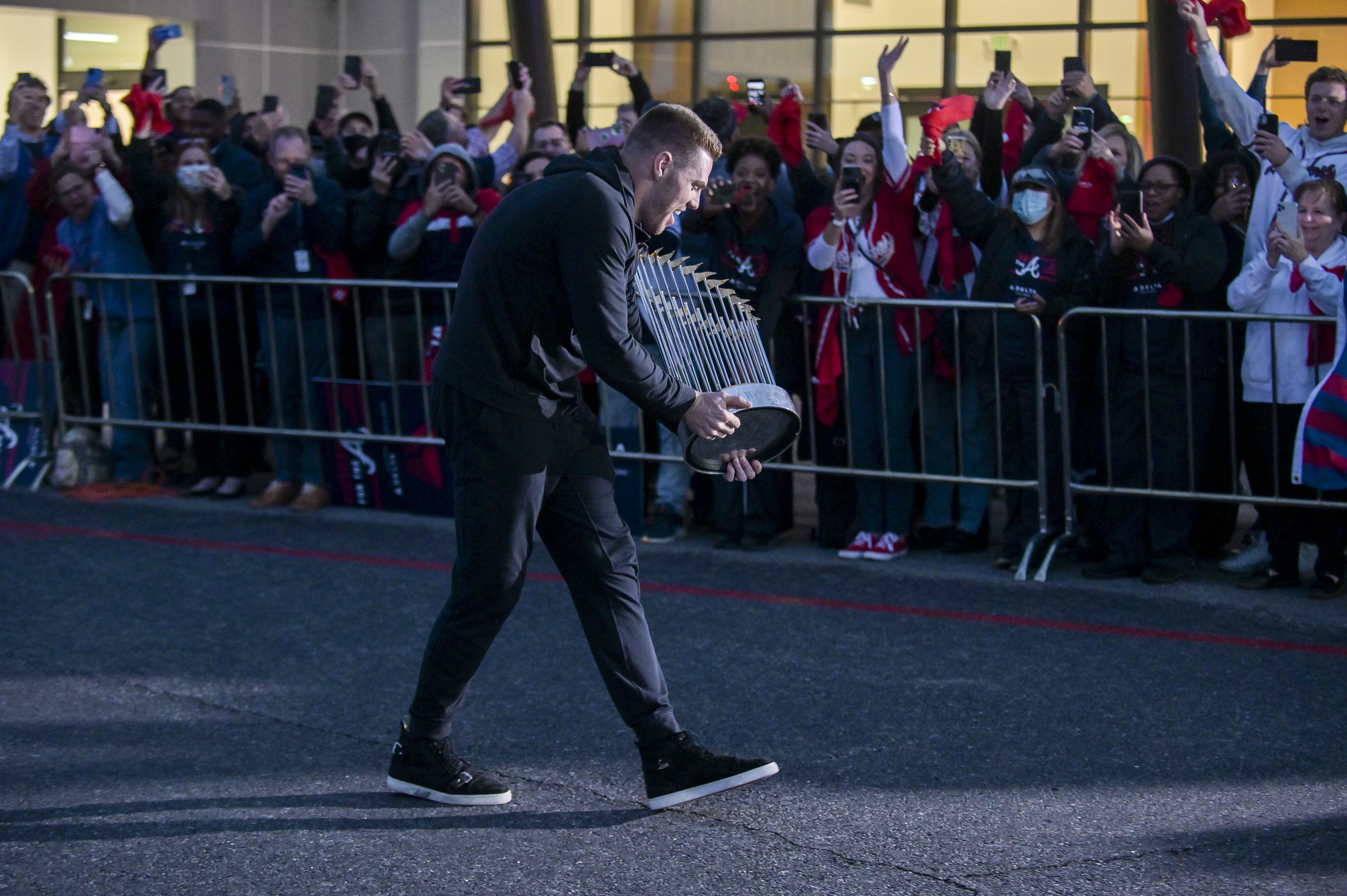 ATLANTA, GA - APRIL 11: Replica World Series Champions rings were handed  out to the fans as they attended the Monday evening MLB game between the  Washington Nationals and the 2021 World