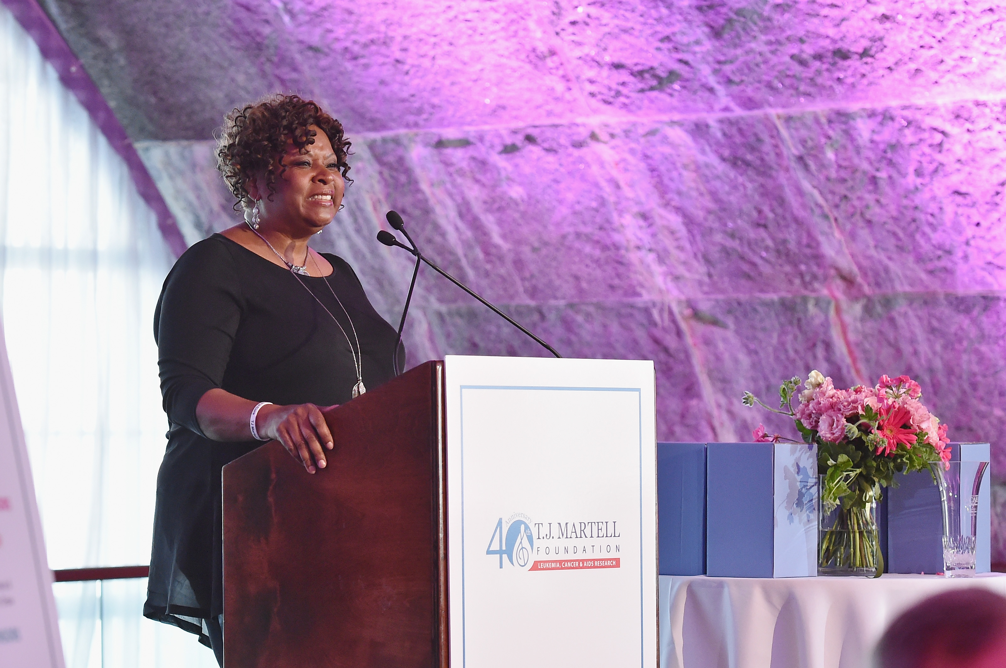 NEW YORK, NY - MAY 01: Radio personality Robin Quivers speaks at the T.J. Martell Foundation's Women of Influence Awards on May 1, 2015 in New York City. (Photo by Mike Coppola/Getty Images for T.J. Martell)