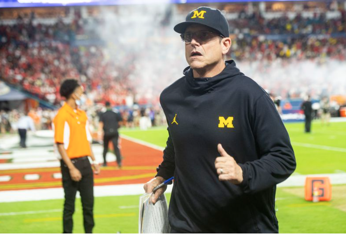 Michigan's Jim Harbaugh reportedly facing 4-game suspension to