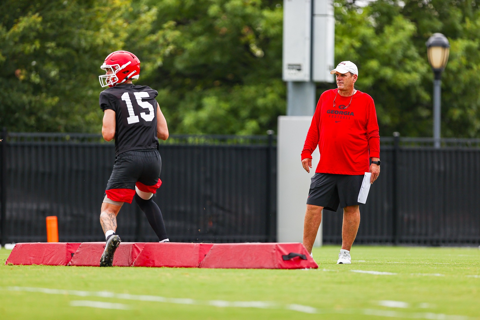 Georgia defensive back Javon Bullard talks during preseason practice