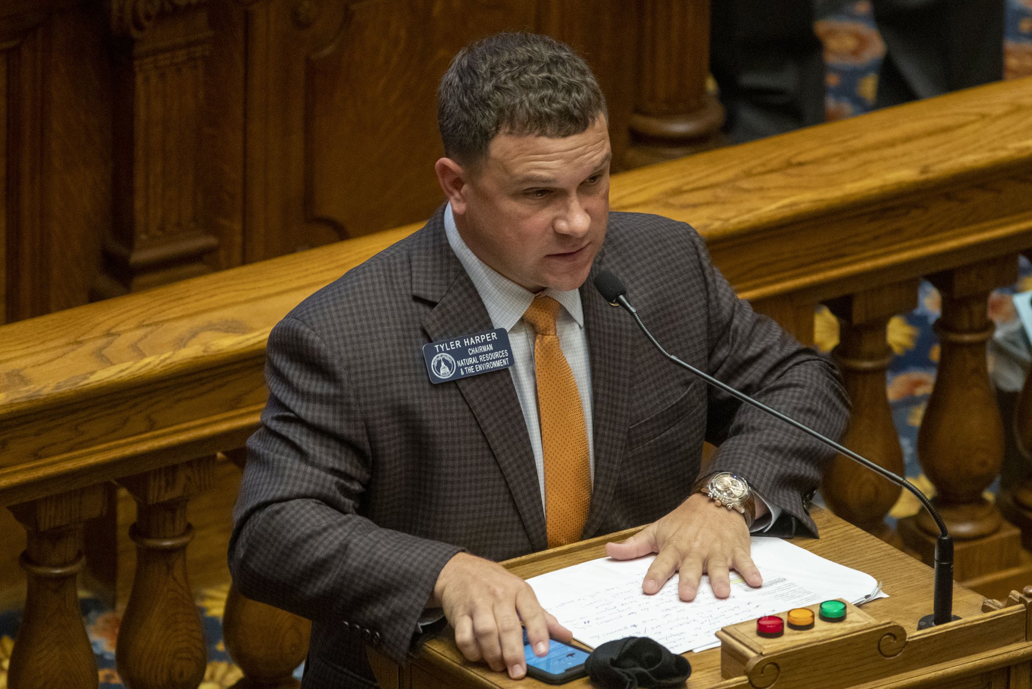 State Sen. Tyler Harper, a Republican from Ocilla now running to become agriculture commissioner, said he was trying to promote Georgia's fledgling hemp farming industry when he supported a bill that would have authorized the sale of a hemp derivative called Delta-8 THC that gives recreational users a high. Retailers are selling the compound, which isn't as potent as marijuana, through a federal hemp law that doesn’t specifically ban it. (ALYSSA POINTER / ALYSSA.POINTER@AJC.COM)
