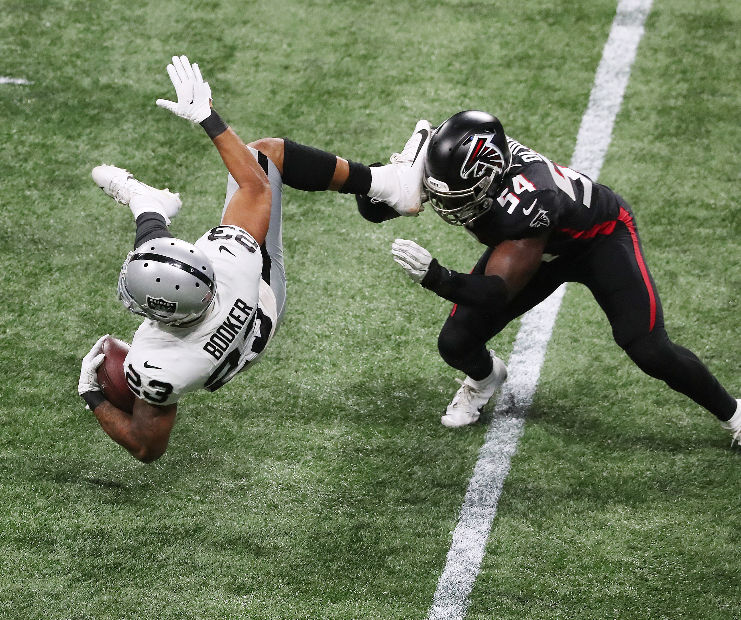 Falcons force 4 fumbles during 43-6 win over the Raiders