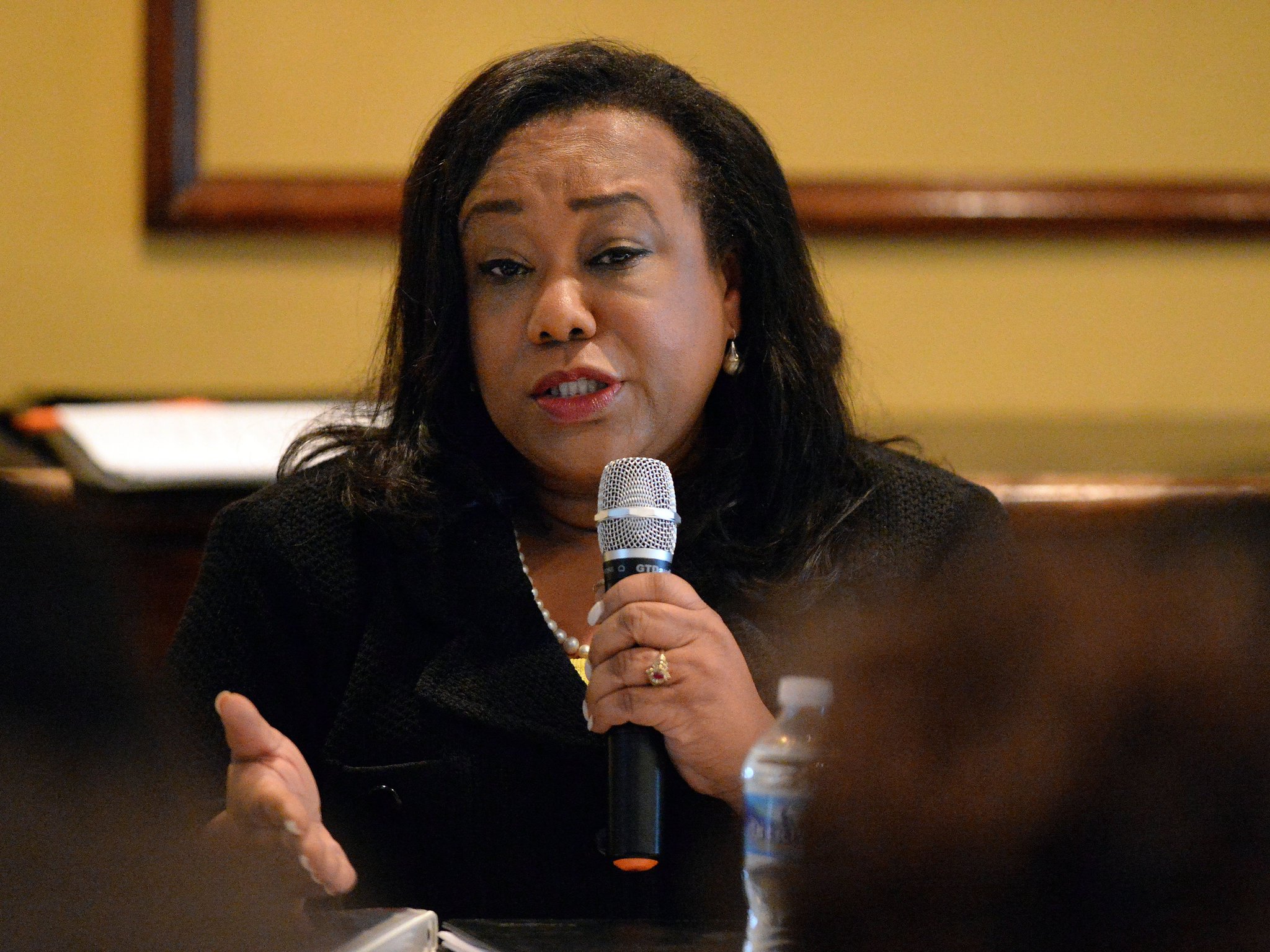 Sharon Barnes Sutton in June 2016, when she was still a DeKalb County commissioner.