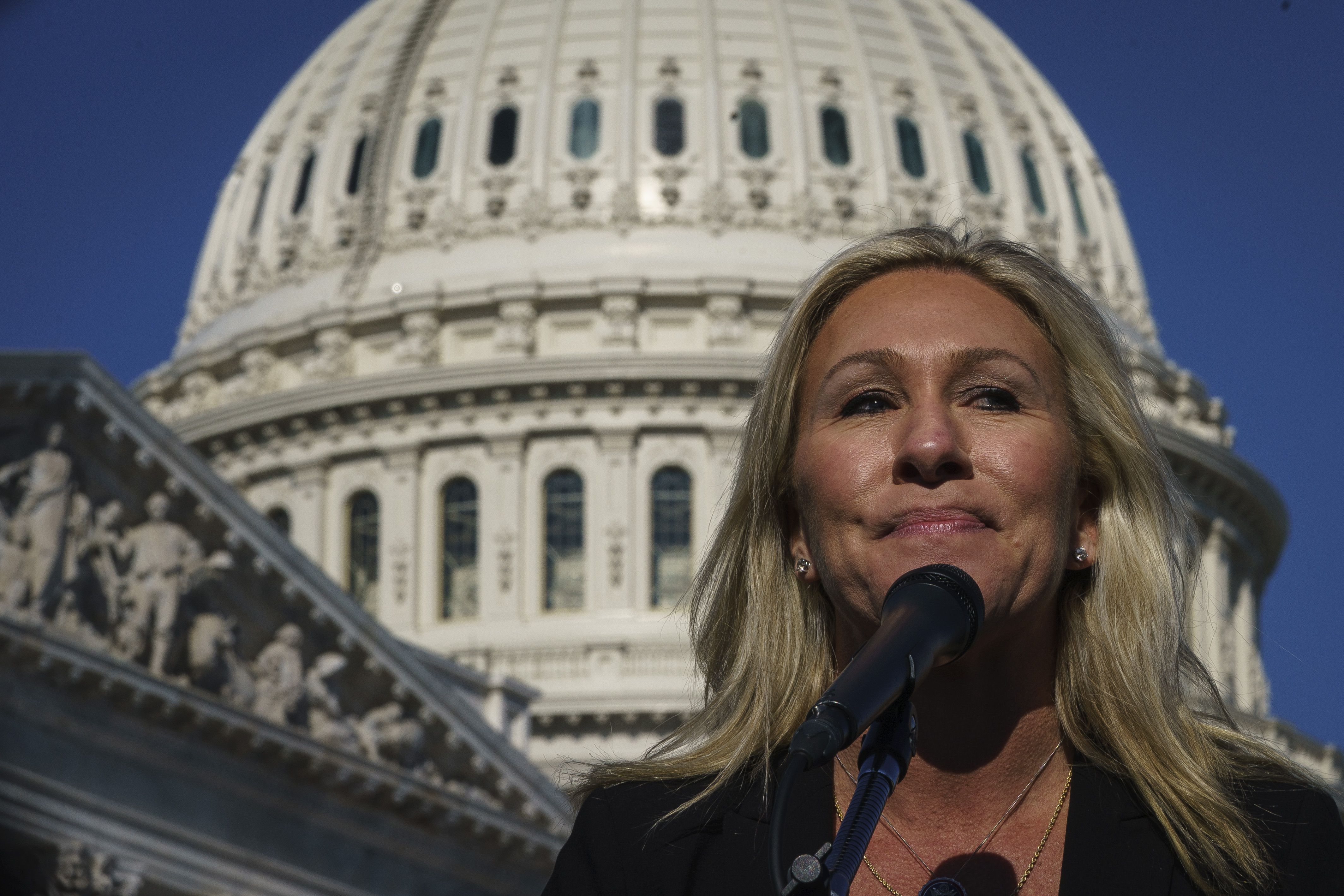 Rep. Marjorie Taylor Greene. (Drew Angerer/Getty Images/TNS)