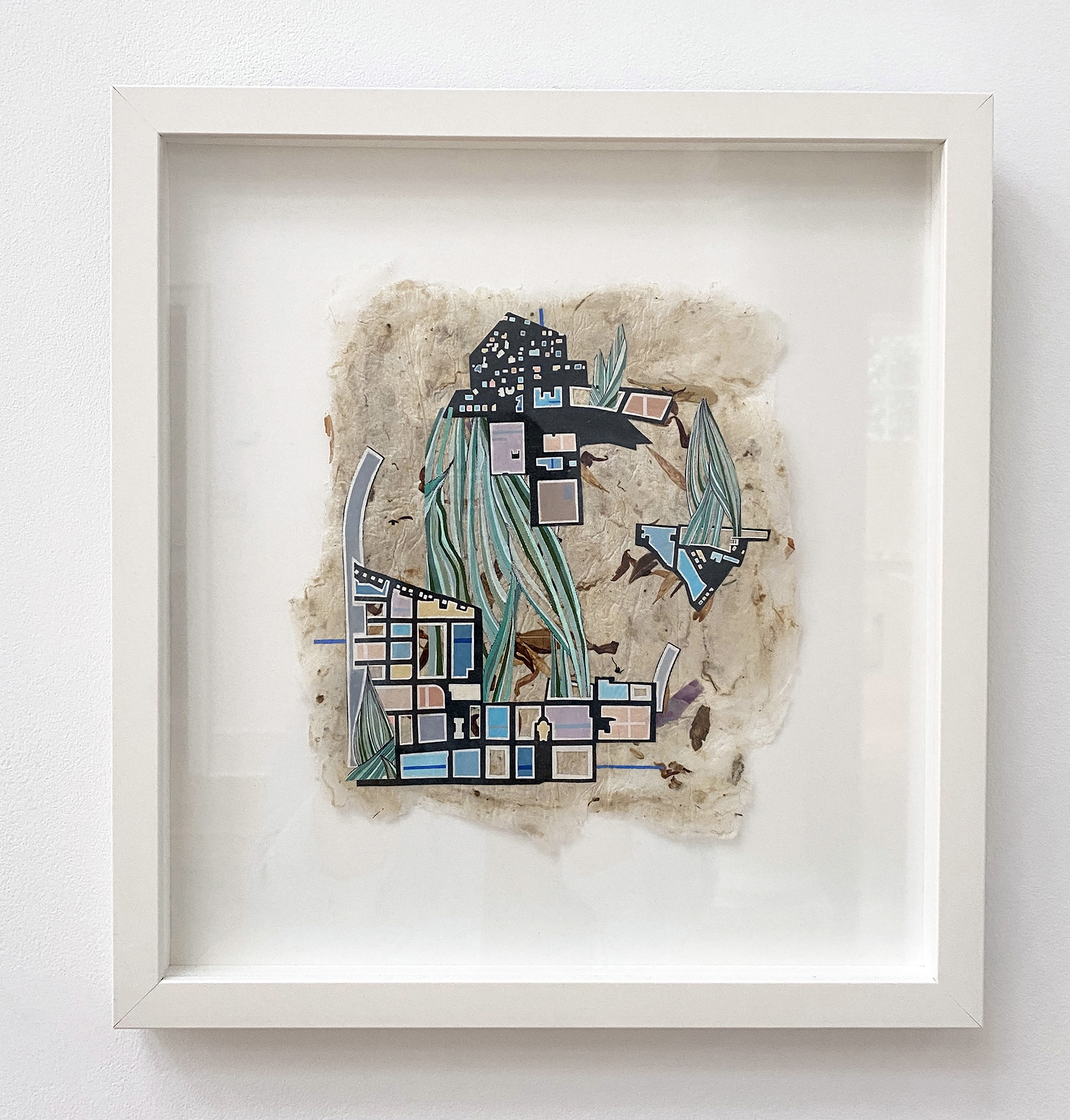 Atlanta artist Eric Mack's mixed-media work "KLS-76" incorporates wildflower foliage into handmade silk paper.
Courtesy of Swan Coach House Gallery