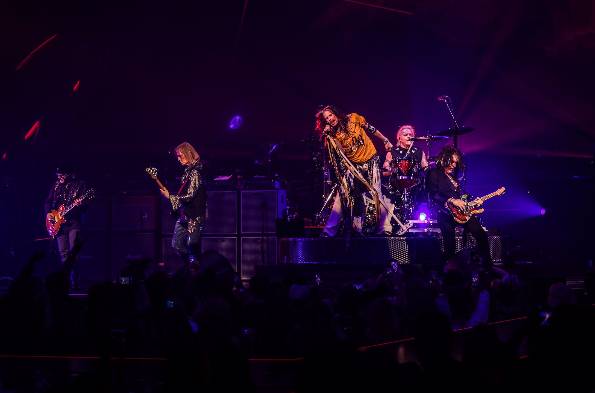 Aerosmith has stocked it Las Vegas residency with lasers, pyro and other grandiose touches. Photo: Katarina Benzova