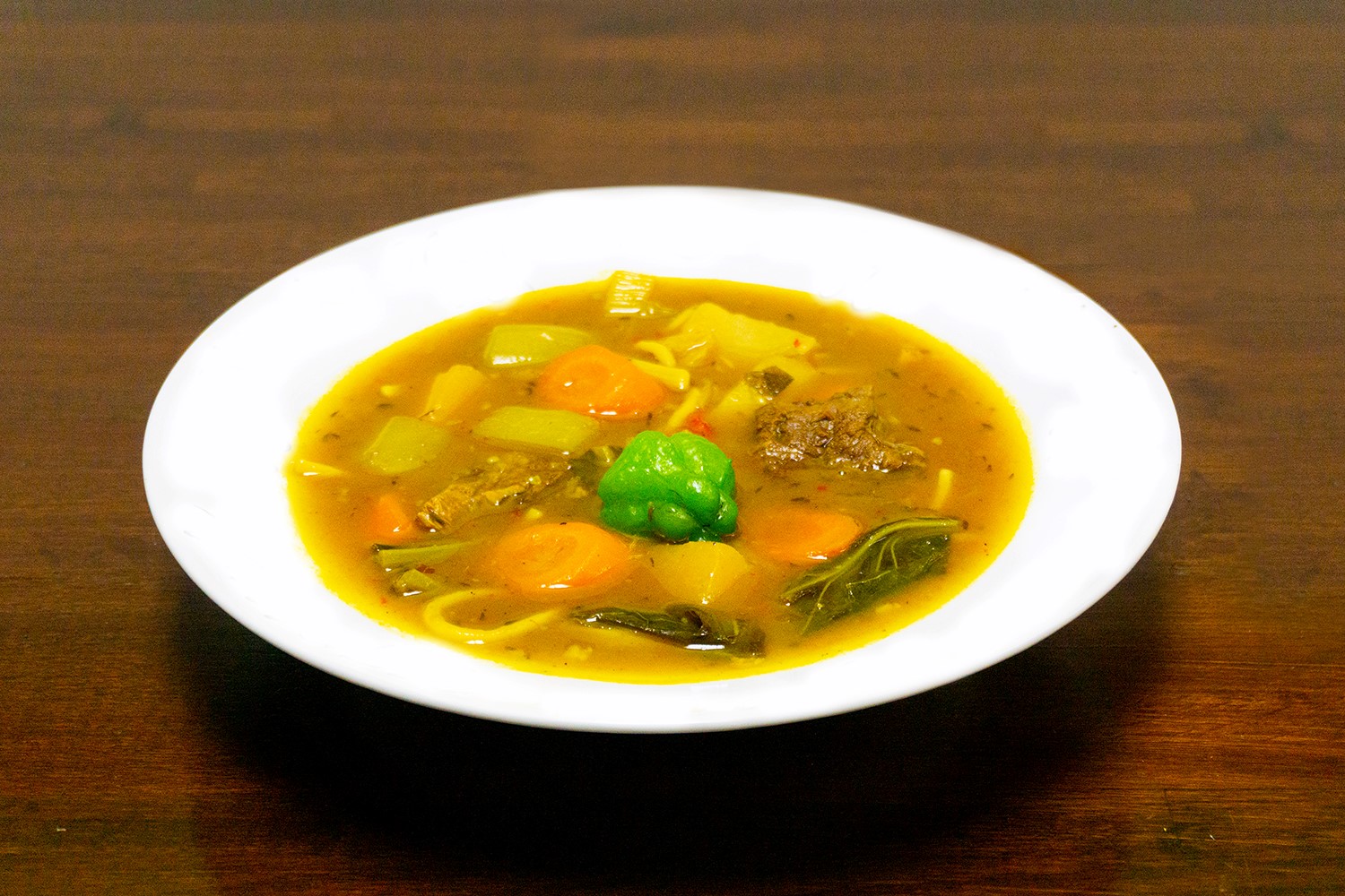 Soup joumou is served every Sunday at Jojo Fritay in Kennesaw; made with calabaza squash and butternut squash, the dish holds a special place in the hearts Haitians, who eat it on Haiti's Independence Day, Jan. 1. /
Credit: Tercy Ugens Toussaint