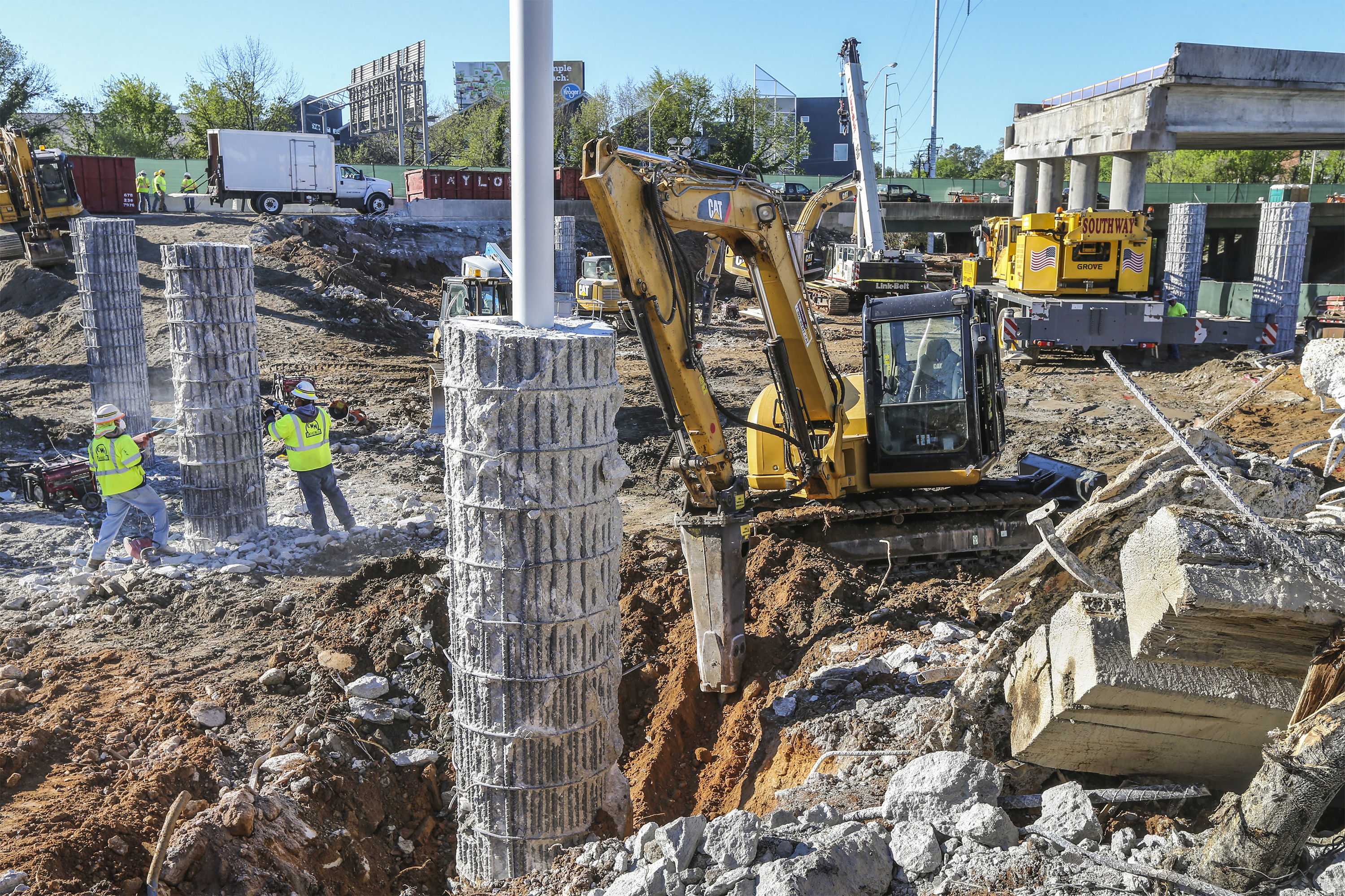 A little over a week from the Atlanta I-85 bridge fire and collapse, the demolition phase has ended and construction has begun on a new span, the Georgia Department of Transportation announced on Friday, April 7, 2017.