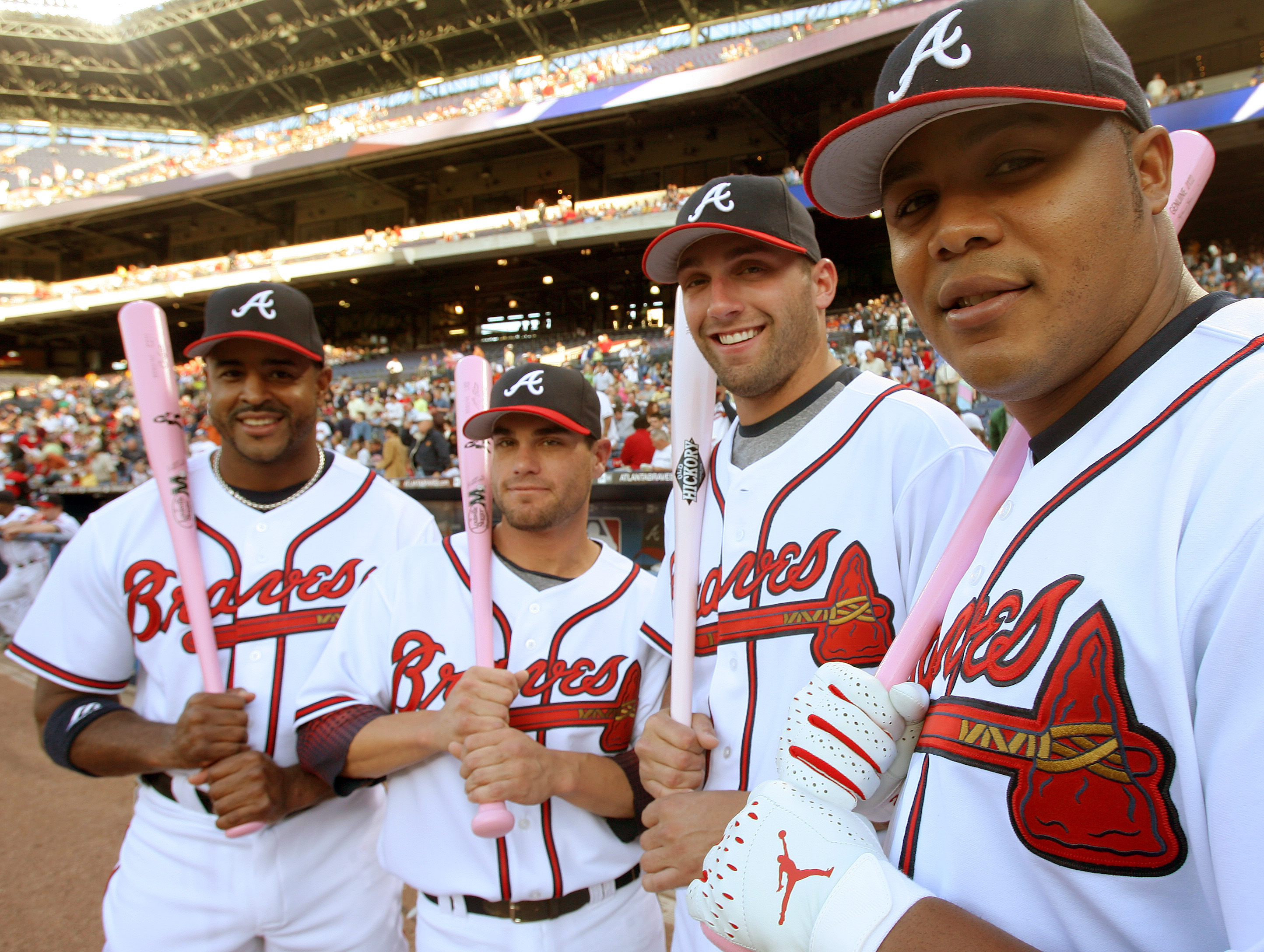 MLB Atlanta Braves Baseball Team Pink Ribbon Together We Fight