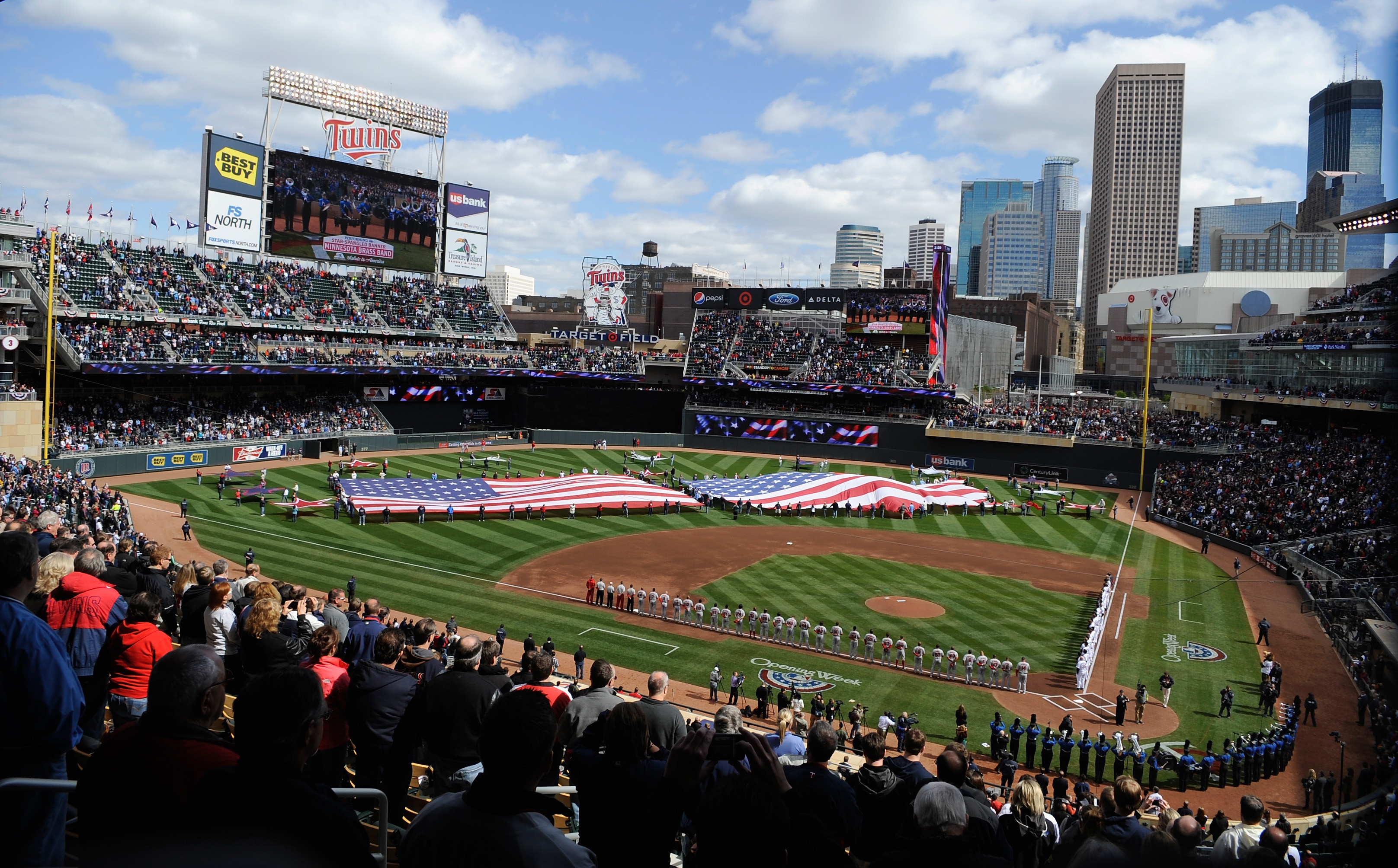 Target Field Minnesota Twins Stadium Aerial Stock Photo - Download