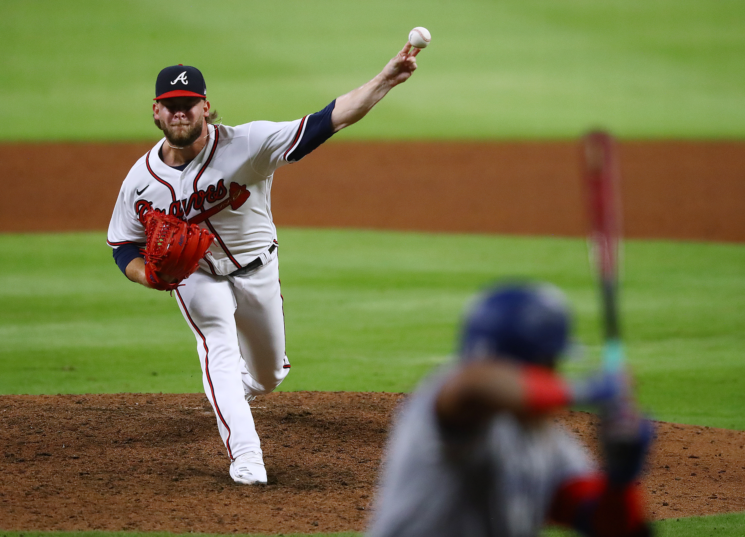 Braves' A.J. Minter GOES OFF for 7 strikeouts in 10 batters to start out  NLCS Game 5! 