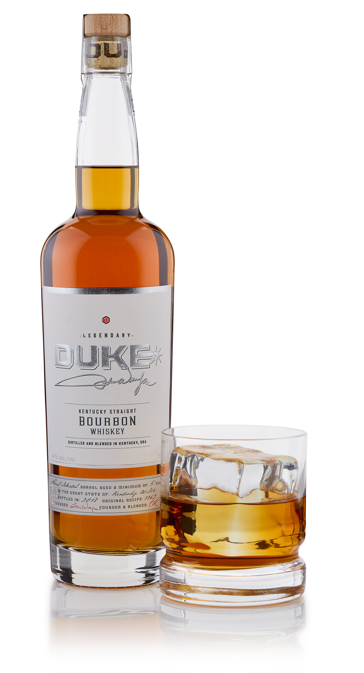 Duke Kentucky straight bourbon was crafted to replicate a 1962 recipe from the legendary John Wayne's collection of rare whiskies. Courtesy of Duke Spirits