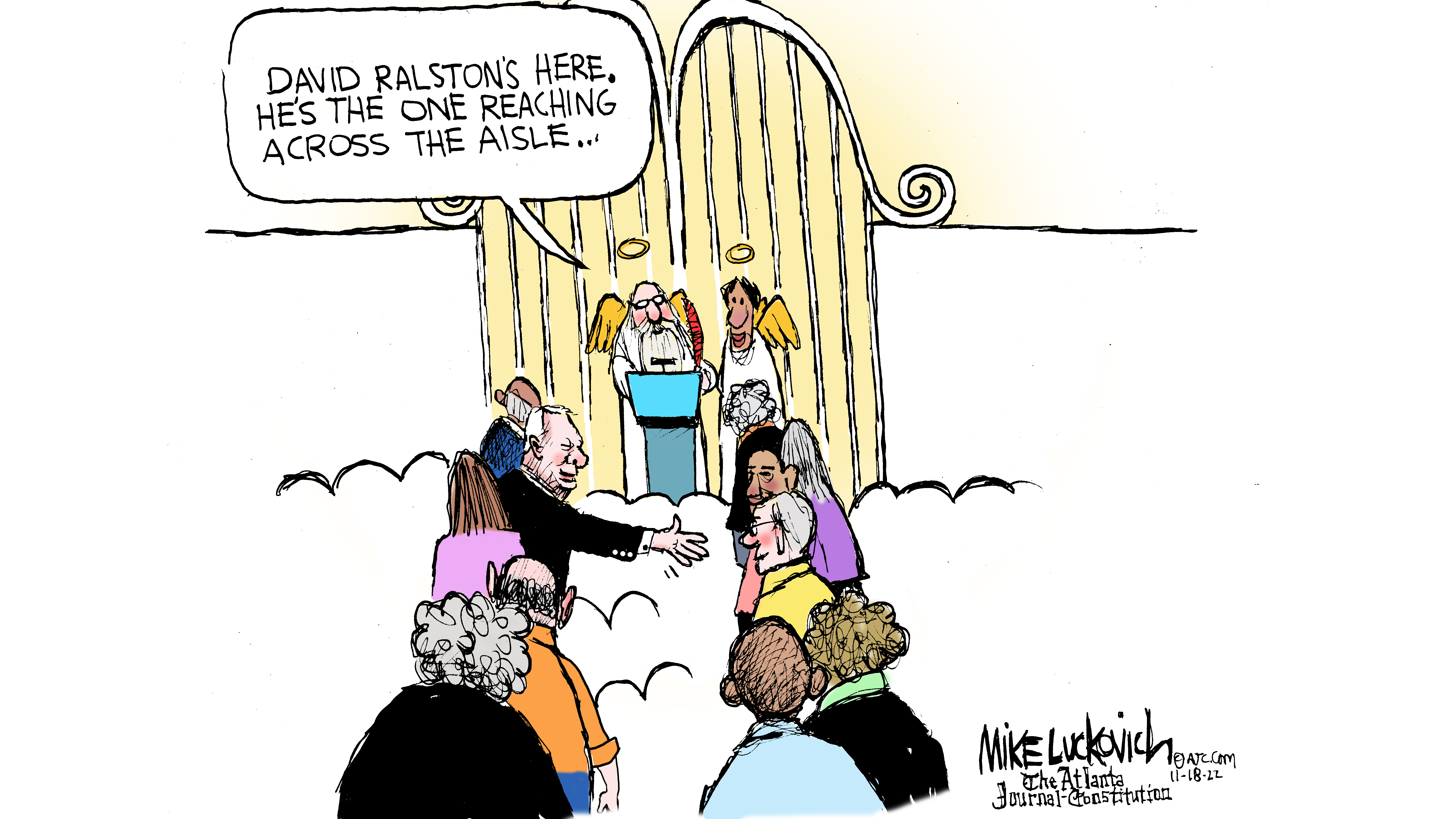 11/18 Mike Luckovich: Pearly Gates common ground
