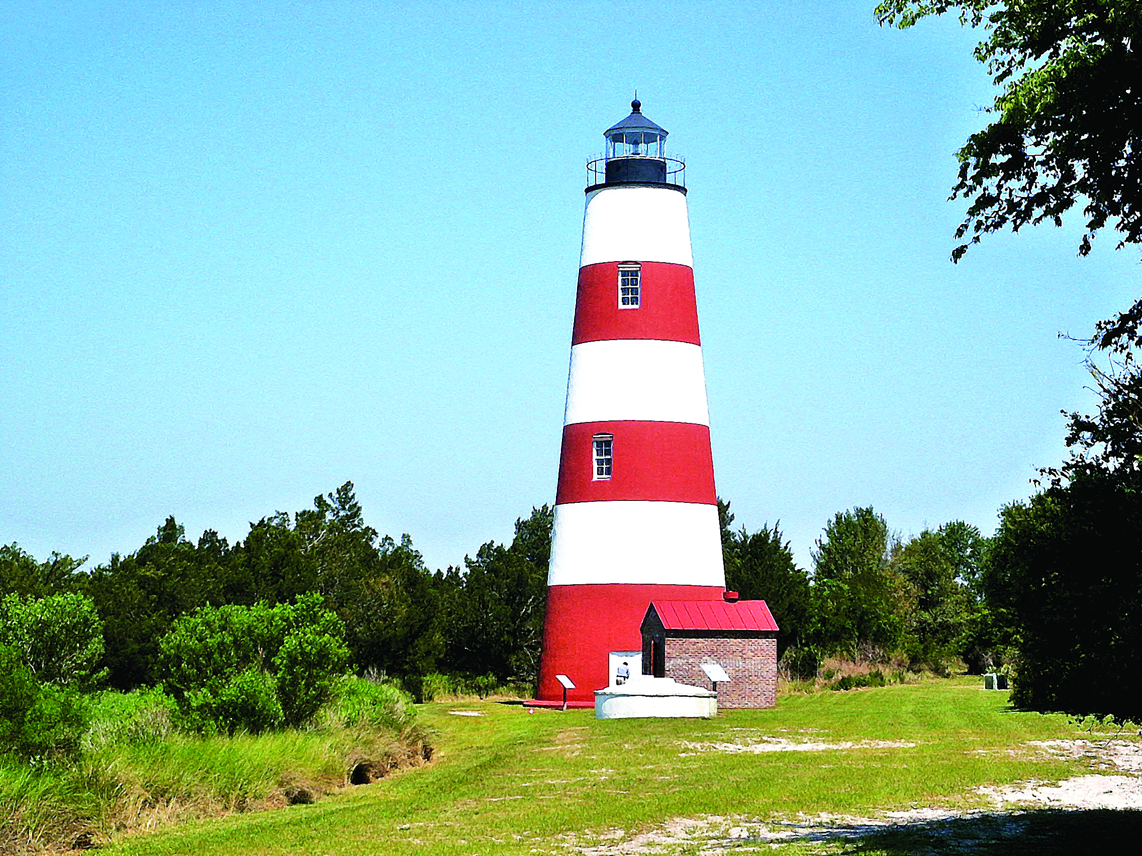 The 100-foot-tall Sapelo Island Lighthouse was built in 1905.