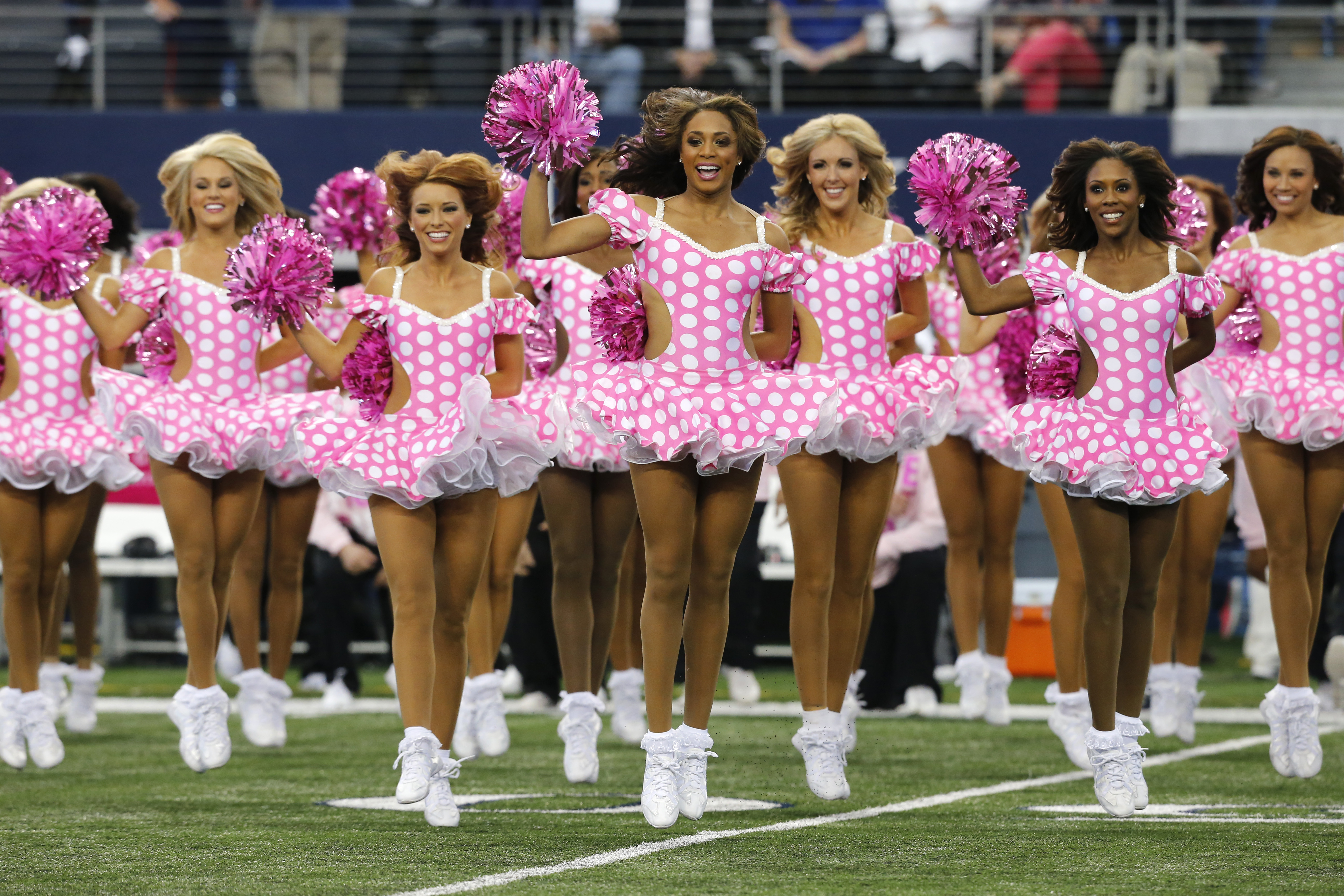 Pictures: NFL cheerleaders support breast cancer awareness