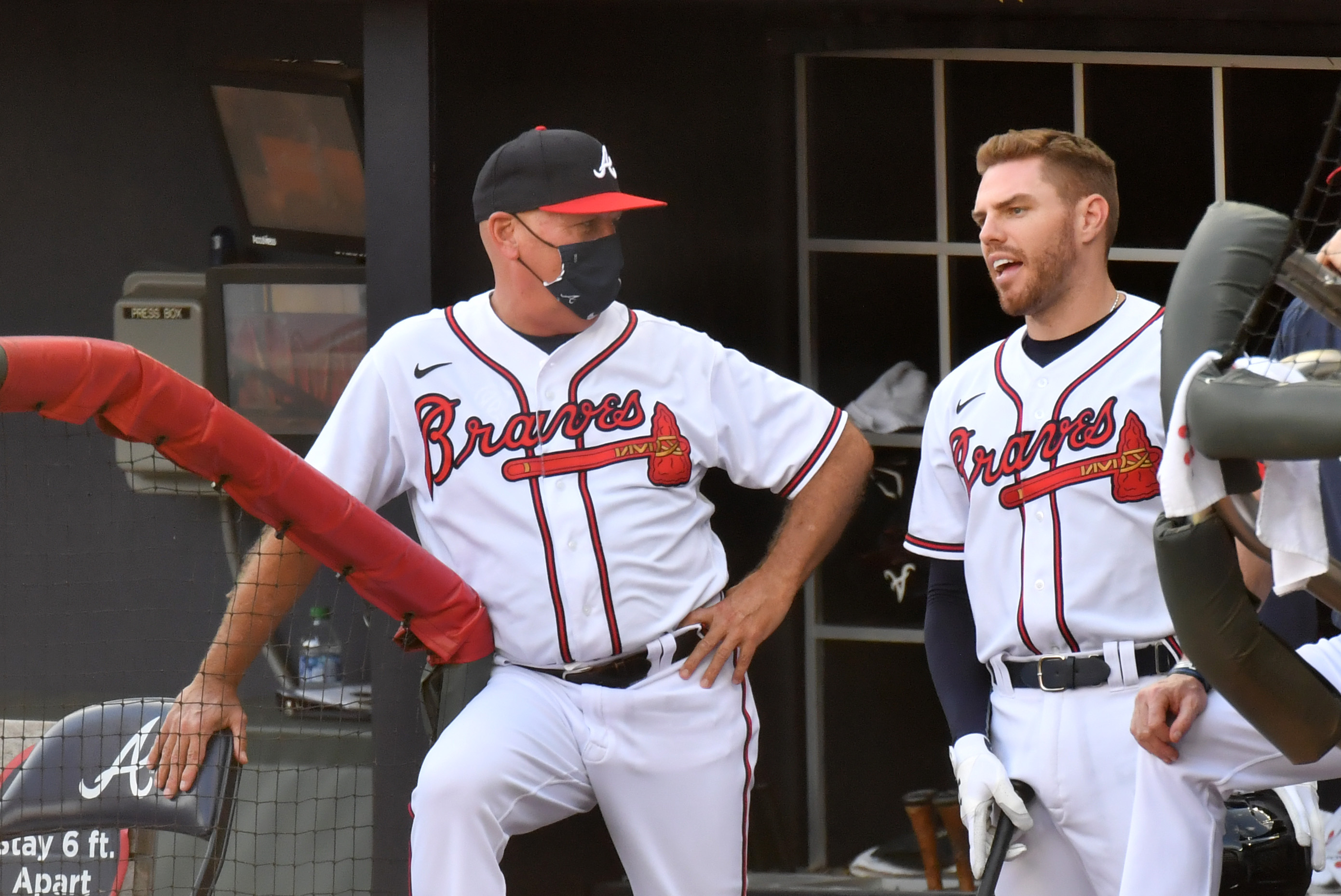 Braves outfielder Charlie Culberson was hit in the face with a 90 mph  fastball