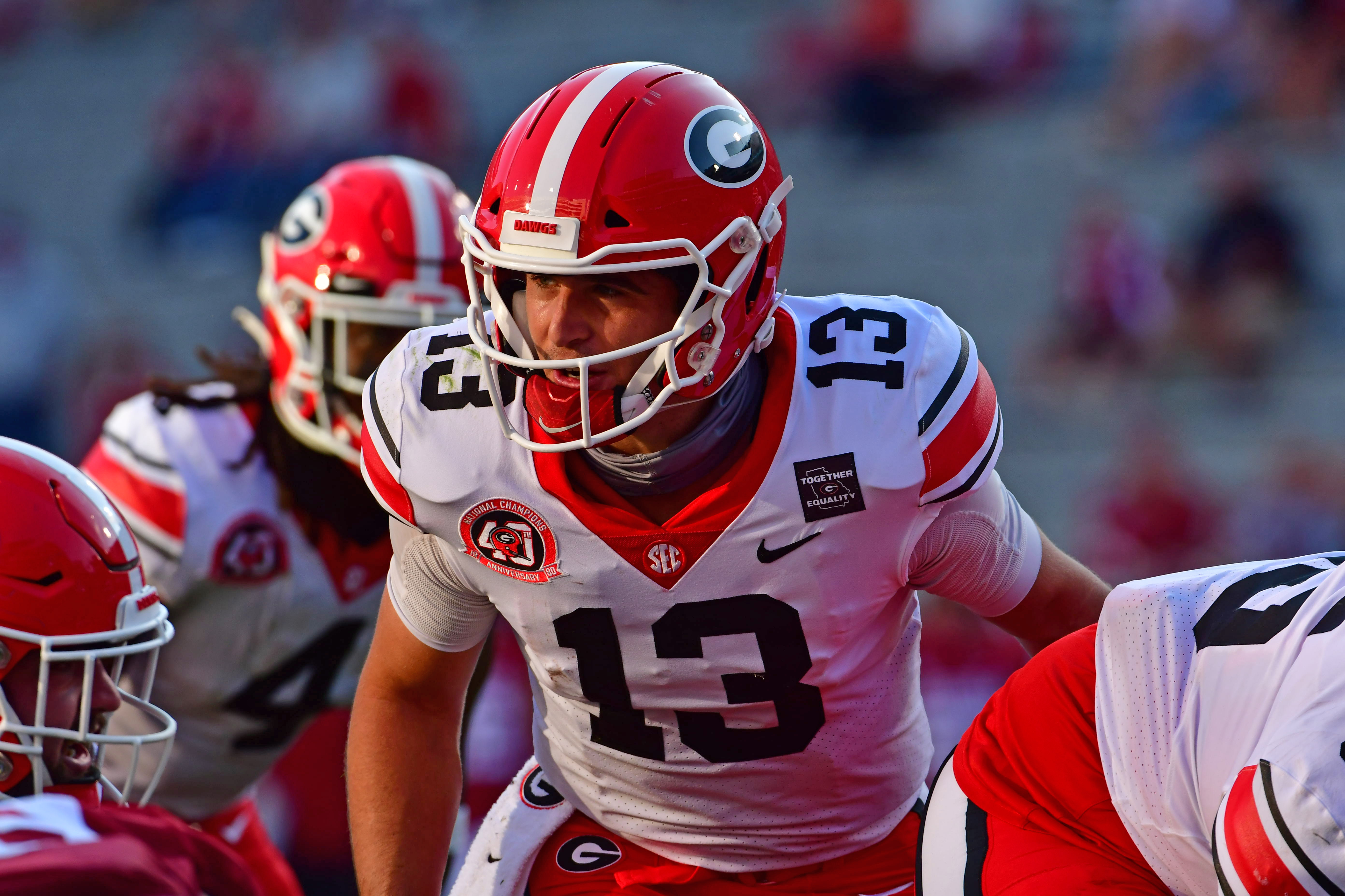 Stetson Bennett in a Uniform for the Los Angeles Rams - Sports Illustrated  Georgia Bulldogs News, Analysis and More