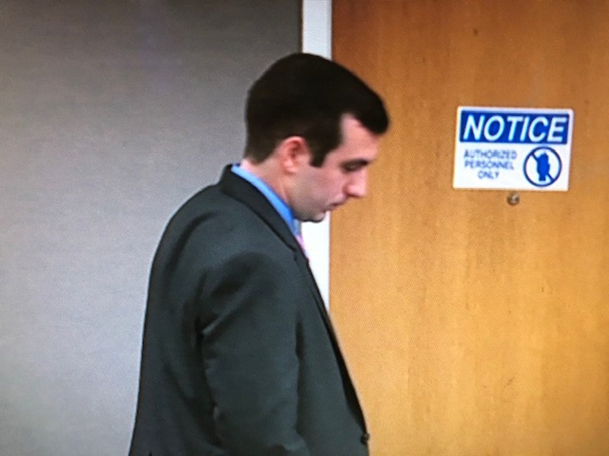 Former Gwinnett County officer Robert McDonald in court last week. Video feed from trial.