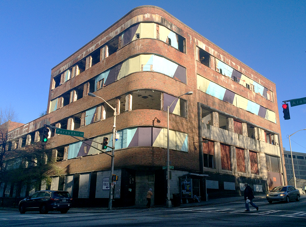 The Constitution only occupied this Art Moderne building at 143 Alabama Street for six years. (PETE CORSON / pcorson@ajc.com)
