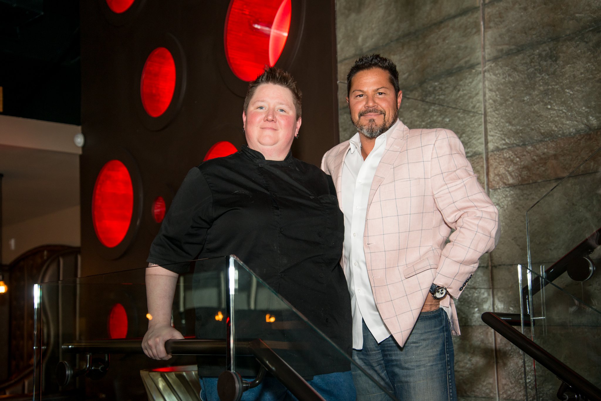 Sage Woodfire Tavern Buckhead chef Michelle Matlock and owner James Liakakos. Photo credit- Mia Yakel.