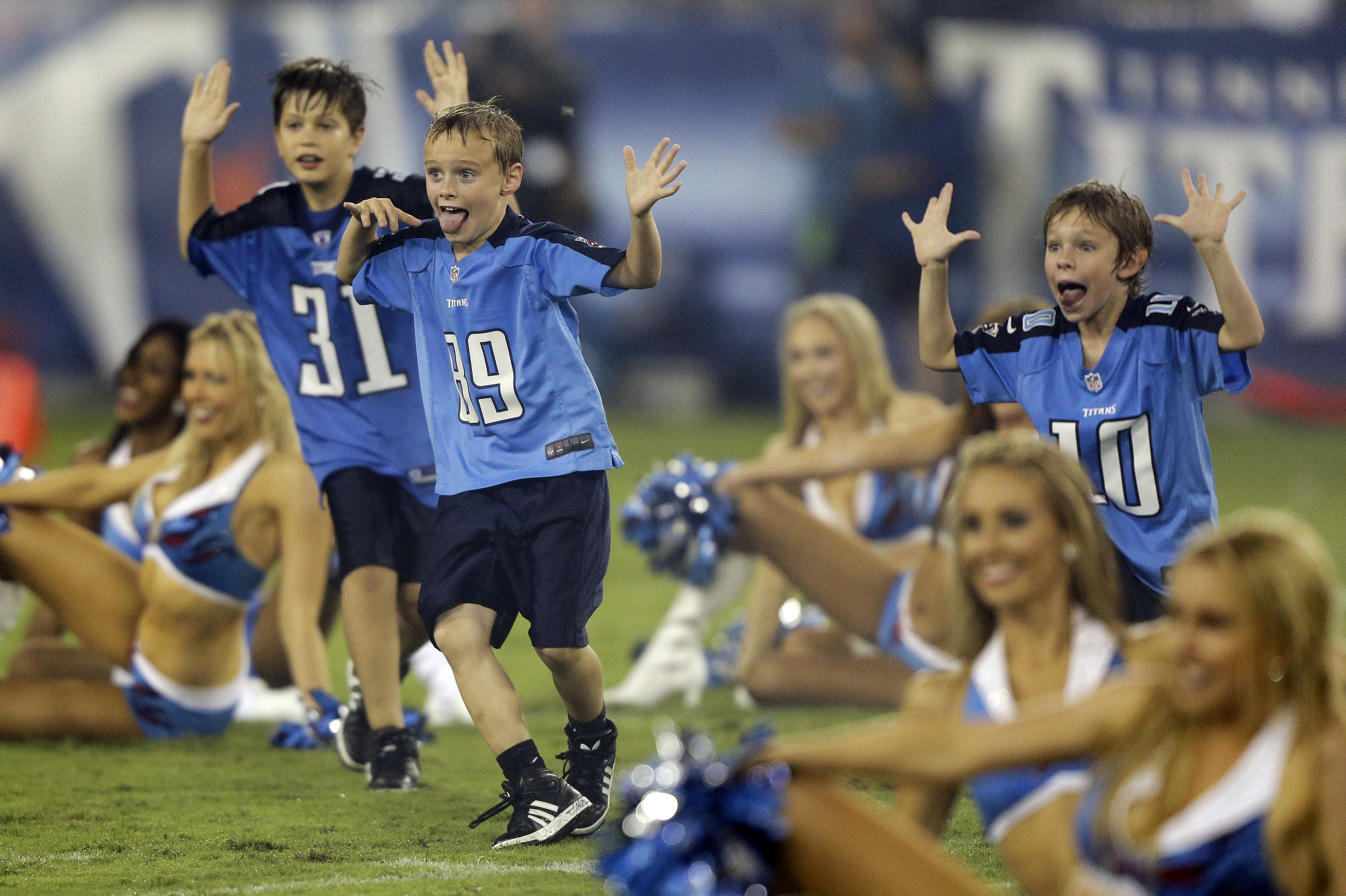 Tennessee Titans cheerleaders are shown during a preseason NFL