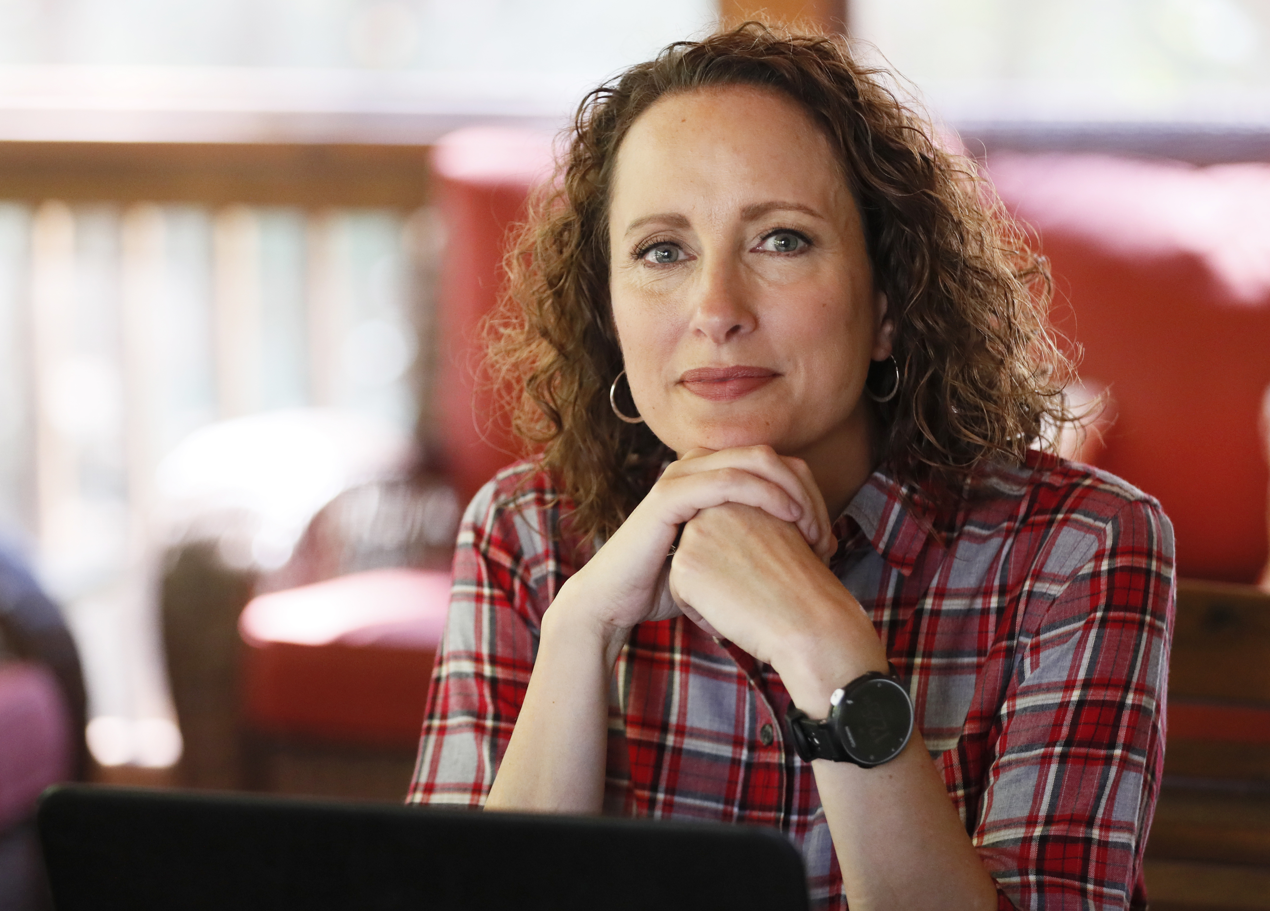 Karla Jacobs, 49, is a conservative who now considers herself an independent. She is a former college athlete and a sometime-writer who now lives in Marietta with her husband and two high school aged children and a dog. She grew up in Hall County. Bob Andres / robert.andres@ajc.com