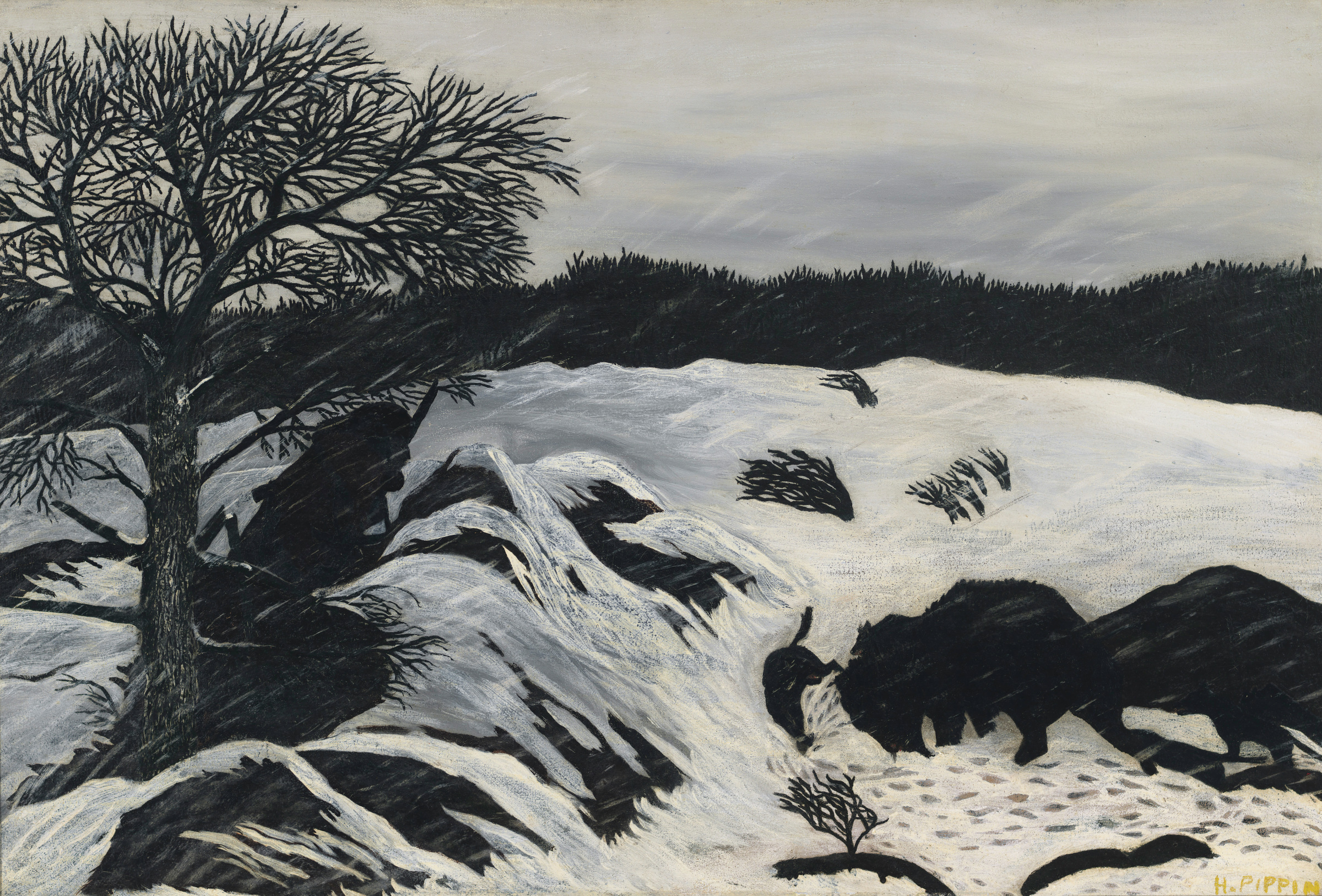 "The Buffalo Hunt" by Horace Pippin.
Courtesy of Whitney Museum of American Art/Licensed by Scala/Art Resource, New York