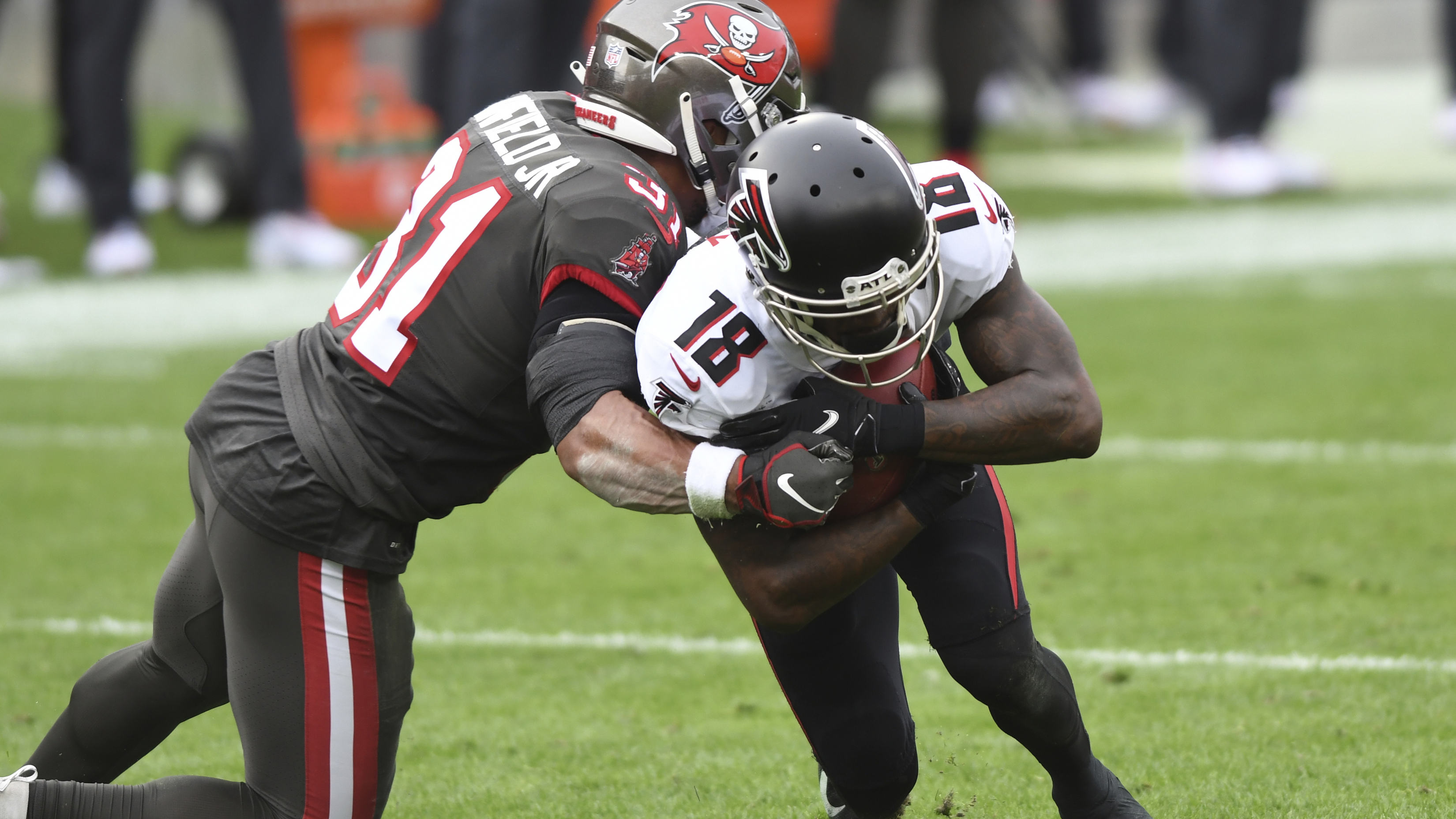 New York Jets defensive tackle Quinnen Williams vs. Atlanta Falcons wide  receiver Calvin Ridley