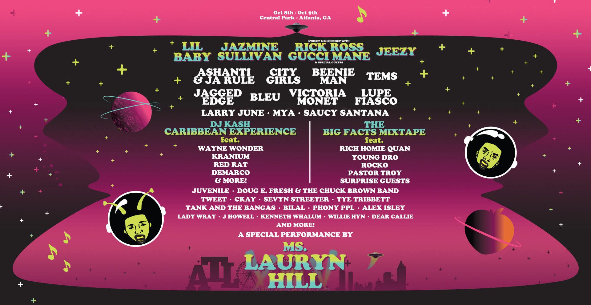 ONE Musicfest Atlanta 2022 lineup announced Lauryn Hill, Lil Baby