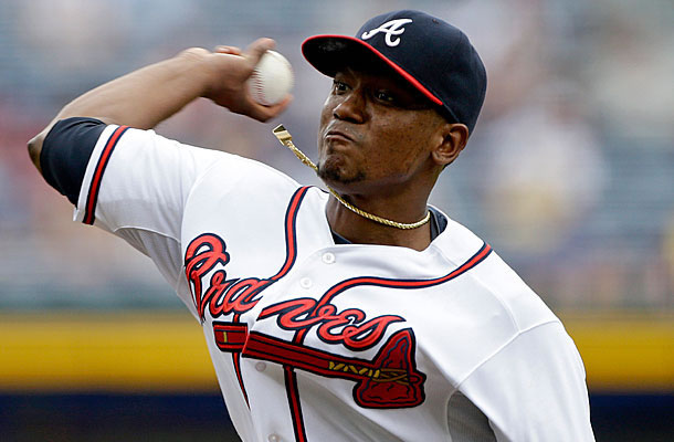 Julio Teheran has struggled mightily on the road in 2015, but he's 5-0 with a 2.04 ERA in eight home starts, including 4-0 with a 1.74 ERA and .159 opponents' average in his past six entering Friday's start vs. the Cubs. (AP photo)