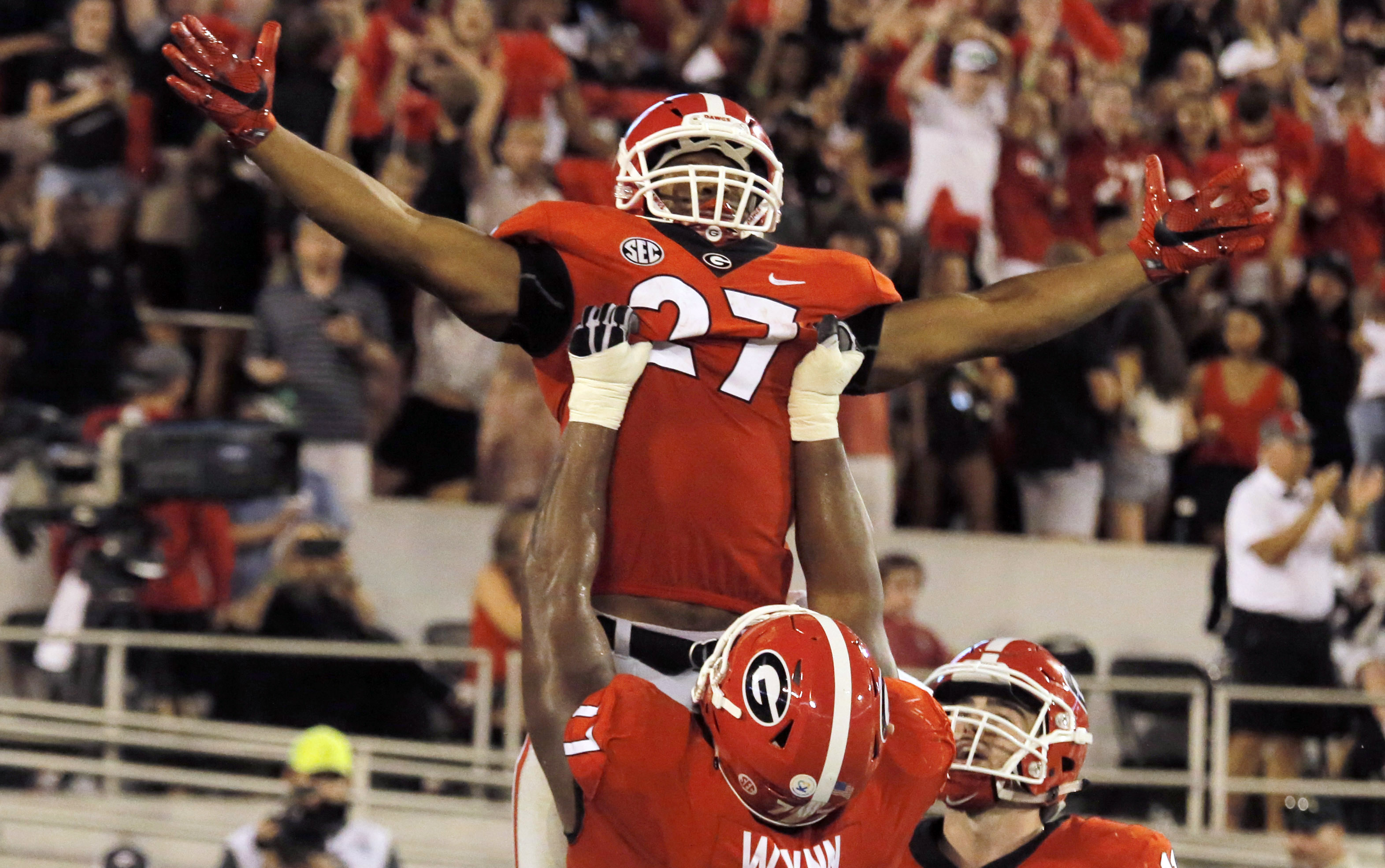 2015 GEORGIA Bulldogs v Southern Jaguars football program, Nick Chubb cover