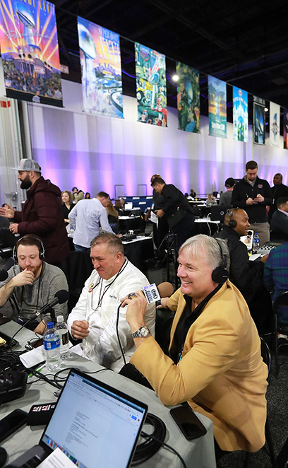 Radio Broadcasters From Around The Country Piling Into 'Radio Row' For Super  Bowl 50 - CBS Miami