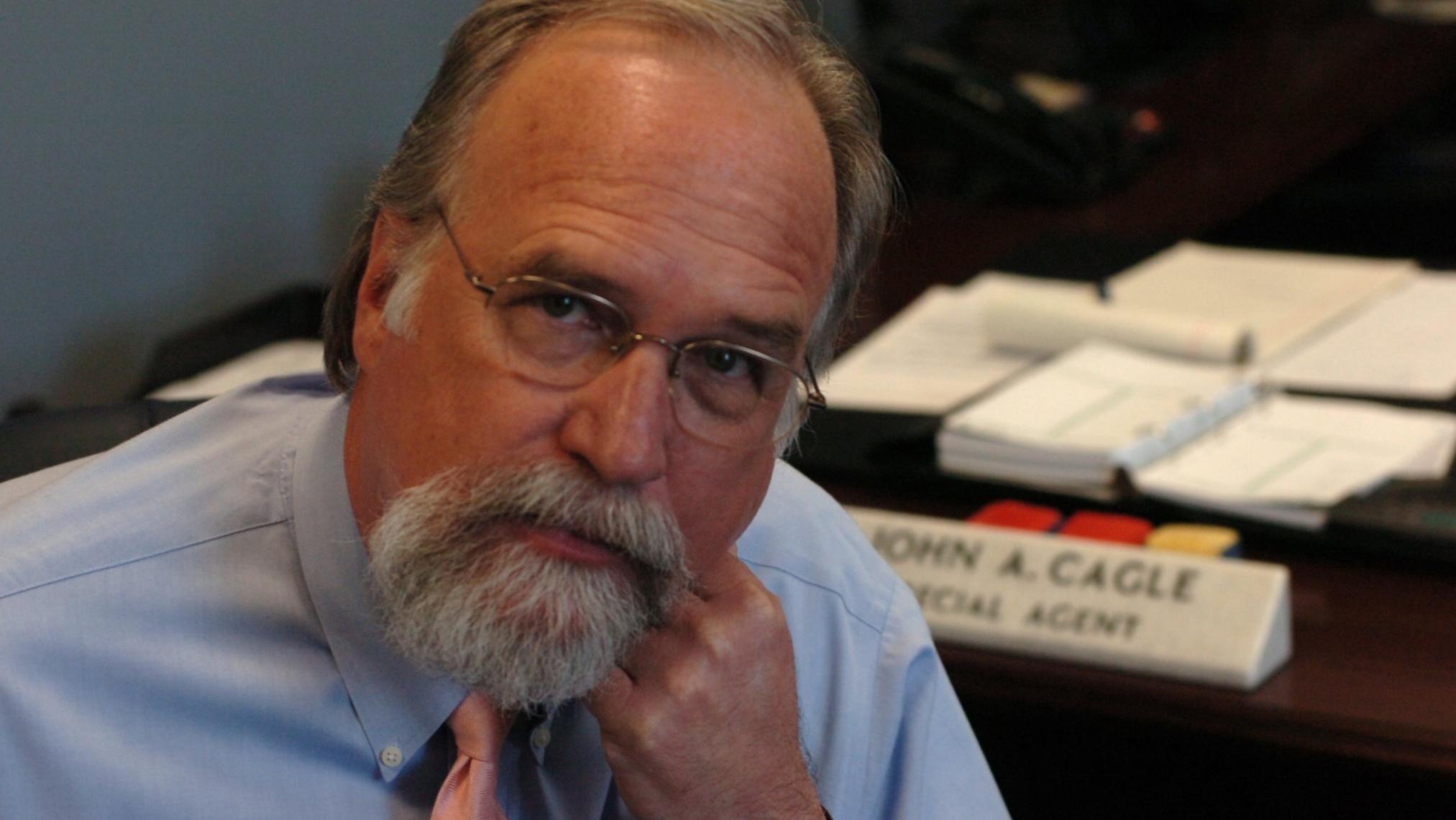 John Cagle, shown at the GBI offices in Cleveland, Ga. in 2008, had a 35-year- career with the GBI that concentrated on drug investigations. One of his biggest investigations was the murder of a 24-year-old hiker Meredith Emerson.