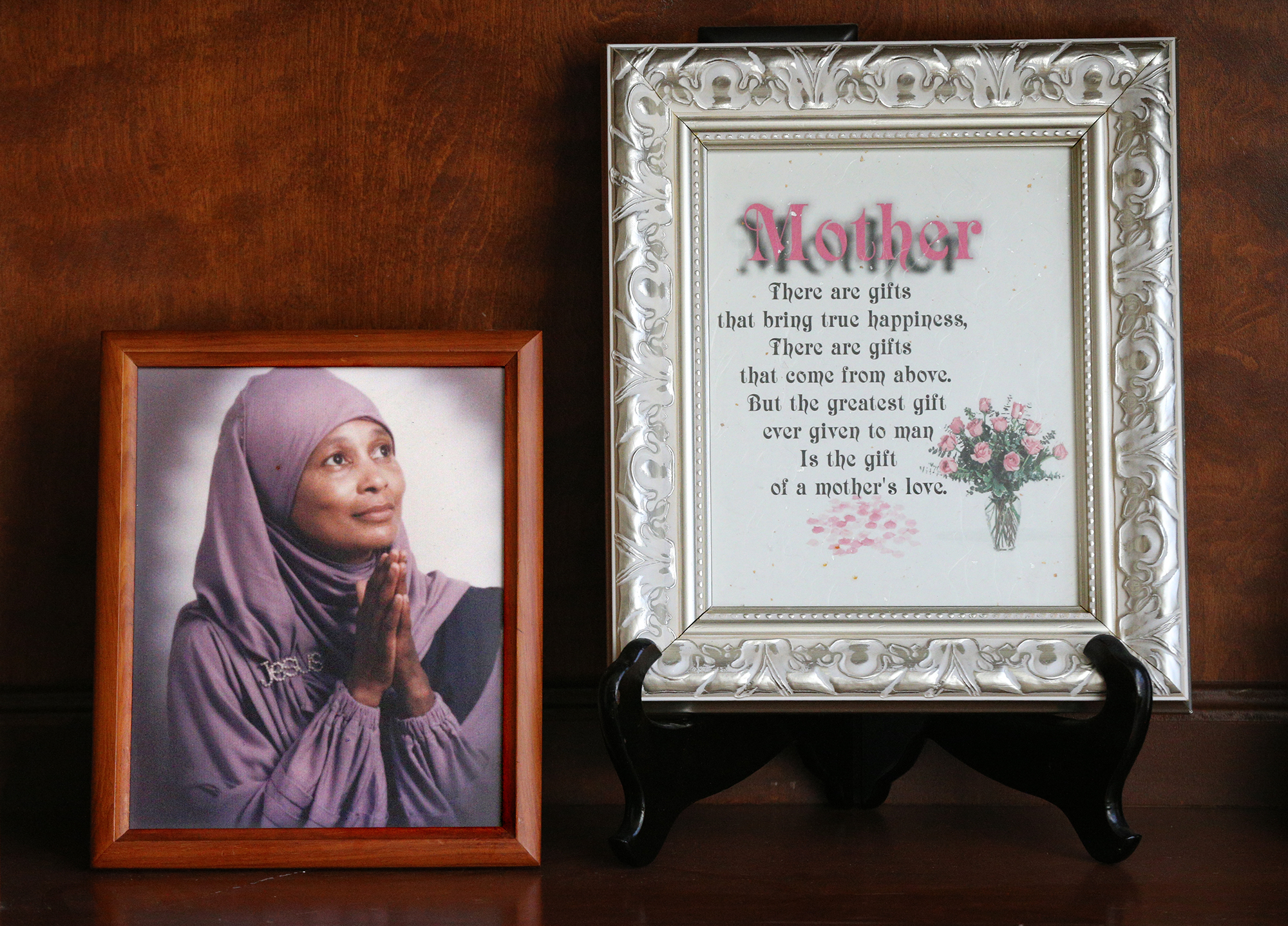 March 15, 2018 North Metro: A picture and tribute to her mother, Anna Elizabeth Young, sits on a shelf in the home of Joy Fluker on Thursday, March 15, 2018, at her home in north metro. Curtis Compton/ccompton@ajc.com