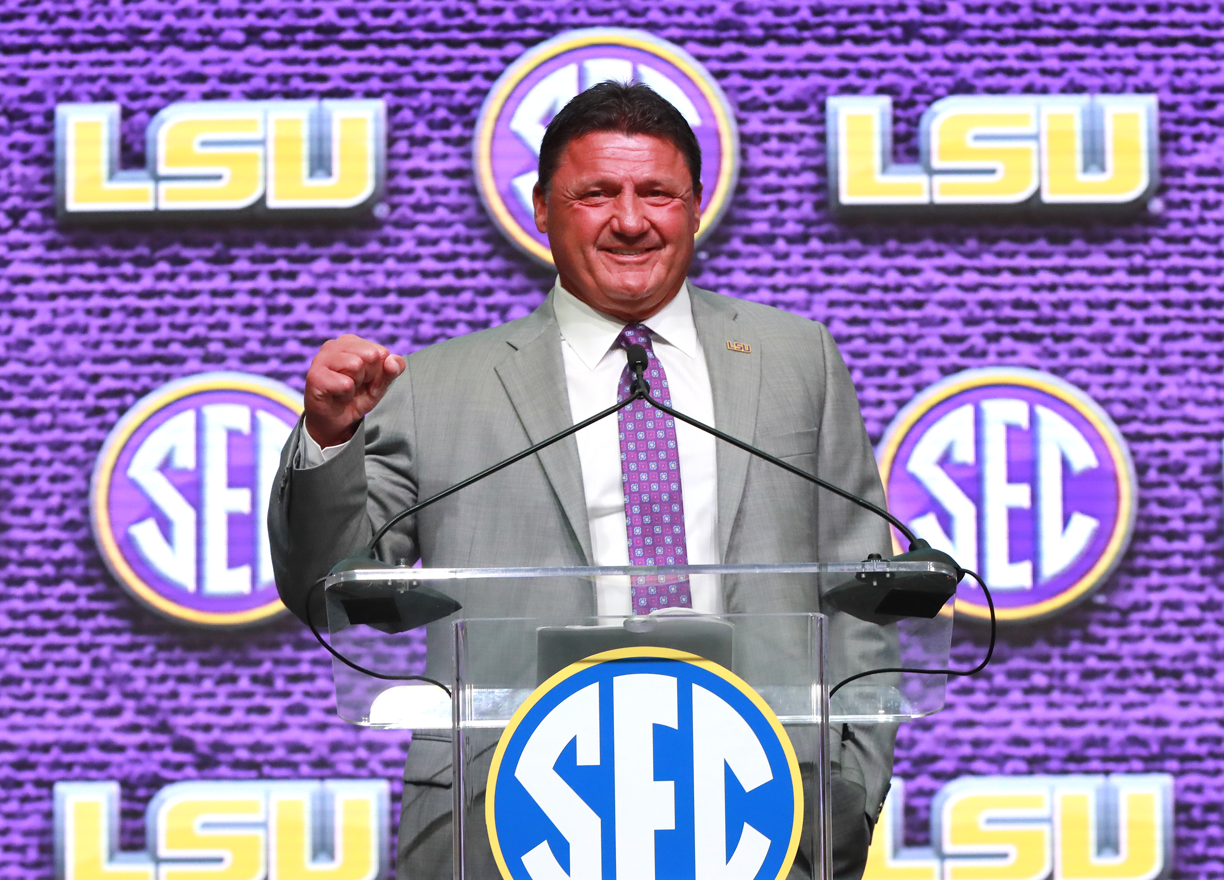 Ed Orgeron on Northwestern report: 'I don't know where they get this stuff.'