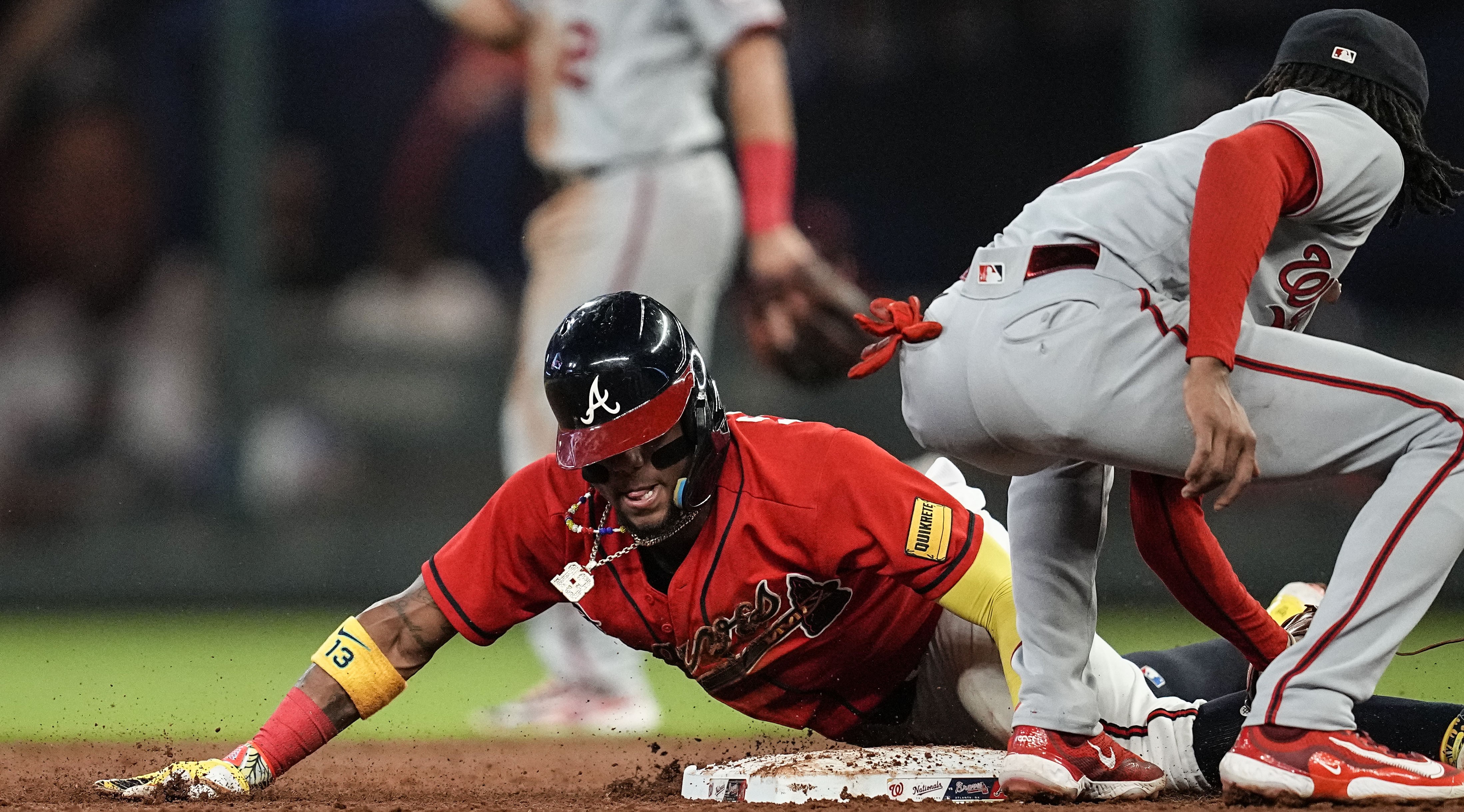 Grant McAuley on X: Ronald Acuna Jr. became the first #Braves player to  steal 40 bases in a season in 11 years and just the third Atlanta player to  swipe 40+ bases