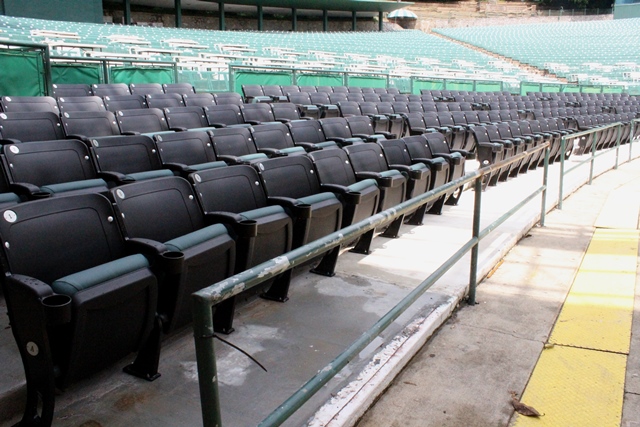 Fans in the box seats will now have a bit more cushion. Photo: Melissa Ruggieri/AJC