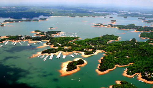 On a May day, Lake Lanier from the air