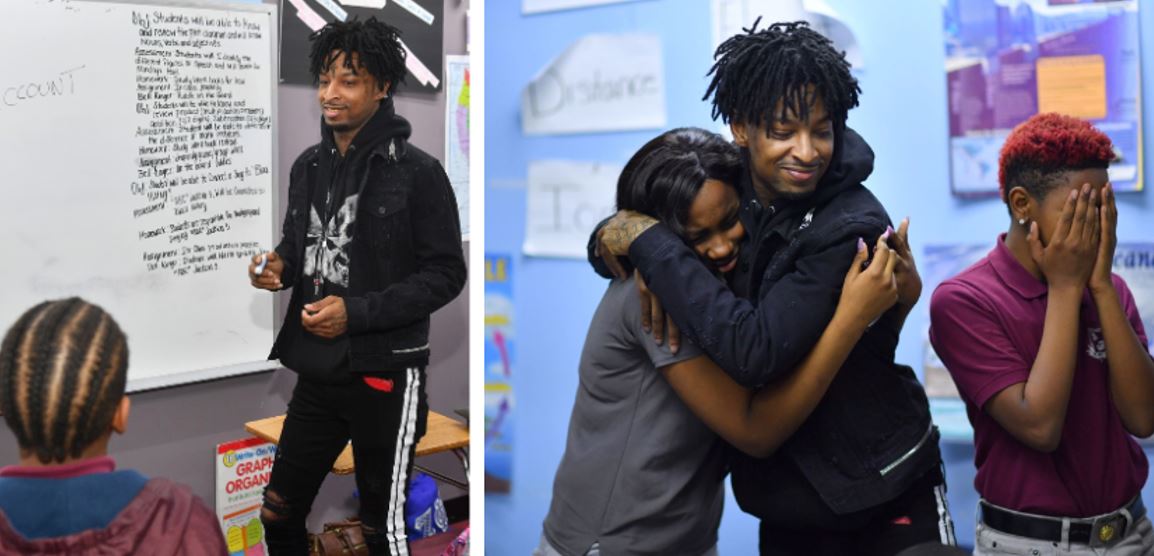 21 Savage Helps Out Kids WIth Back To School Drive