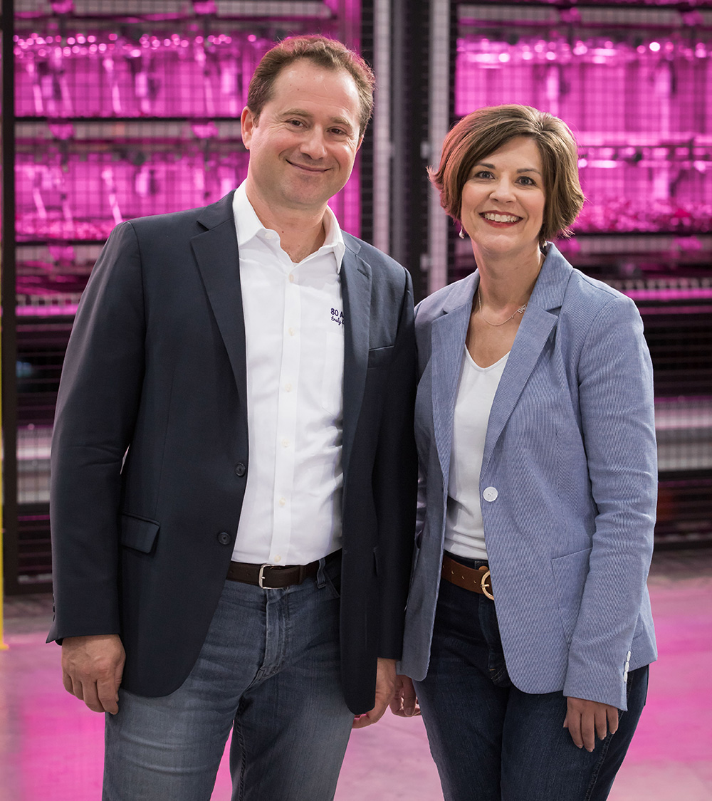 80 Acres Farms founders Mike Zelkind and Tisha Livingston.