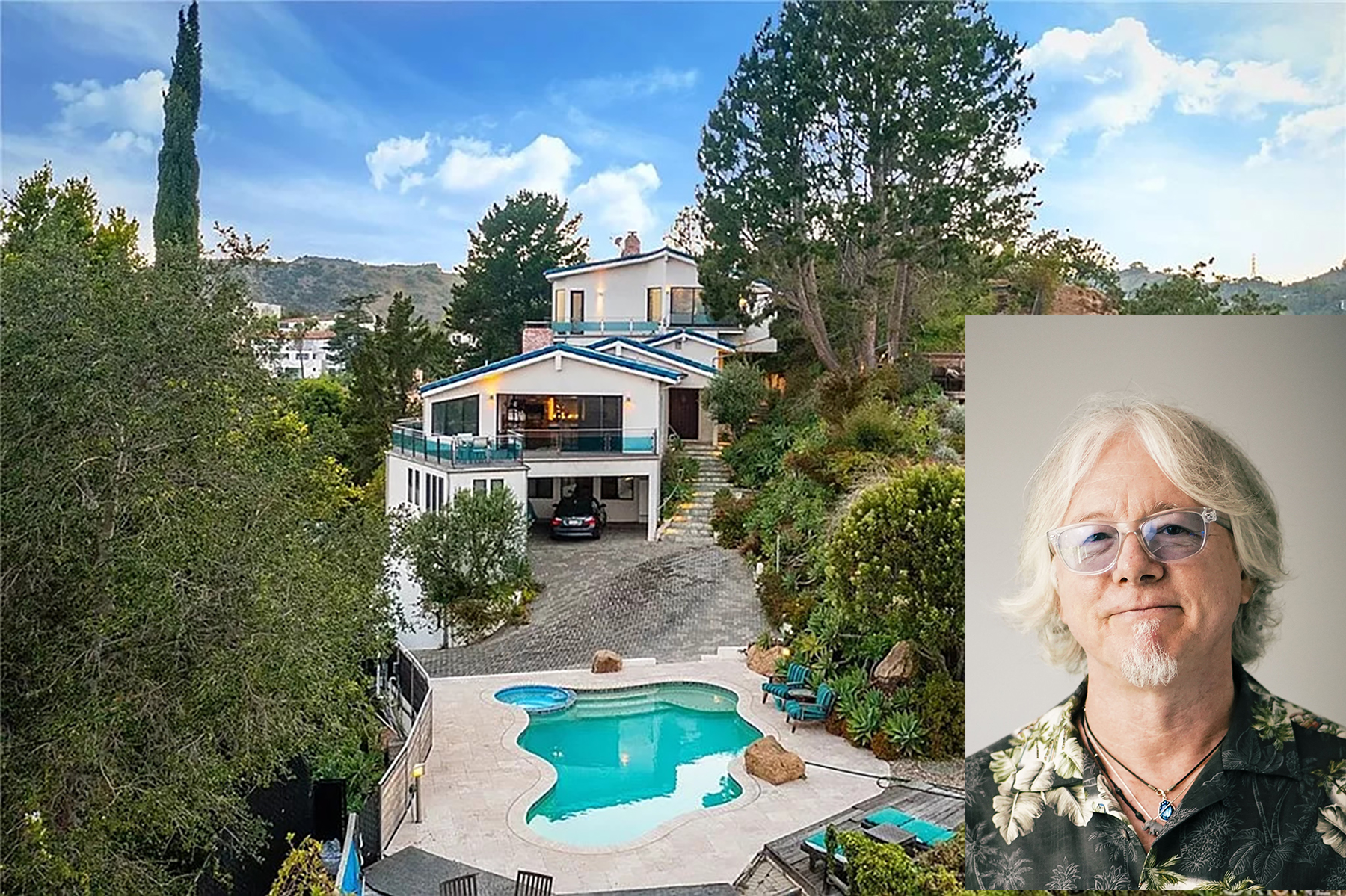 Mike Mills, formerly of R.E.M., has put his Hollywood home up for sale. Engel & Volkers Calabasas/AJC file photo (inset)