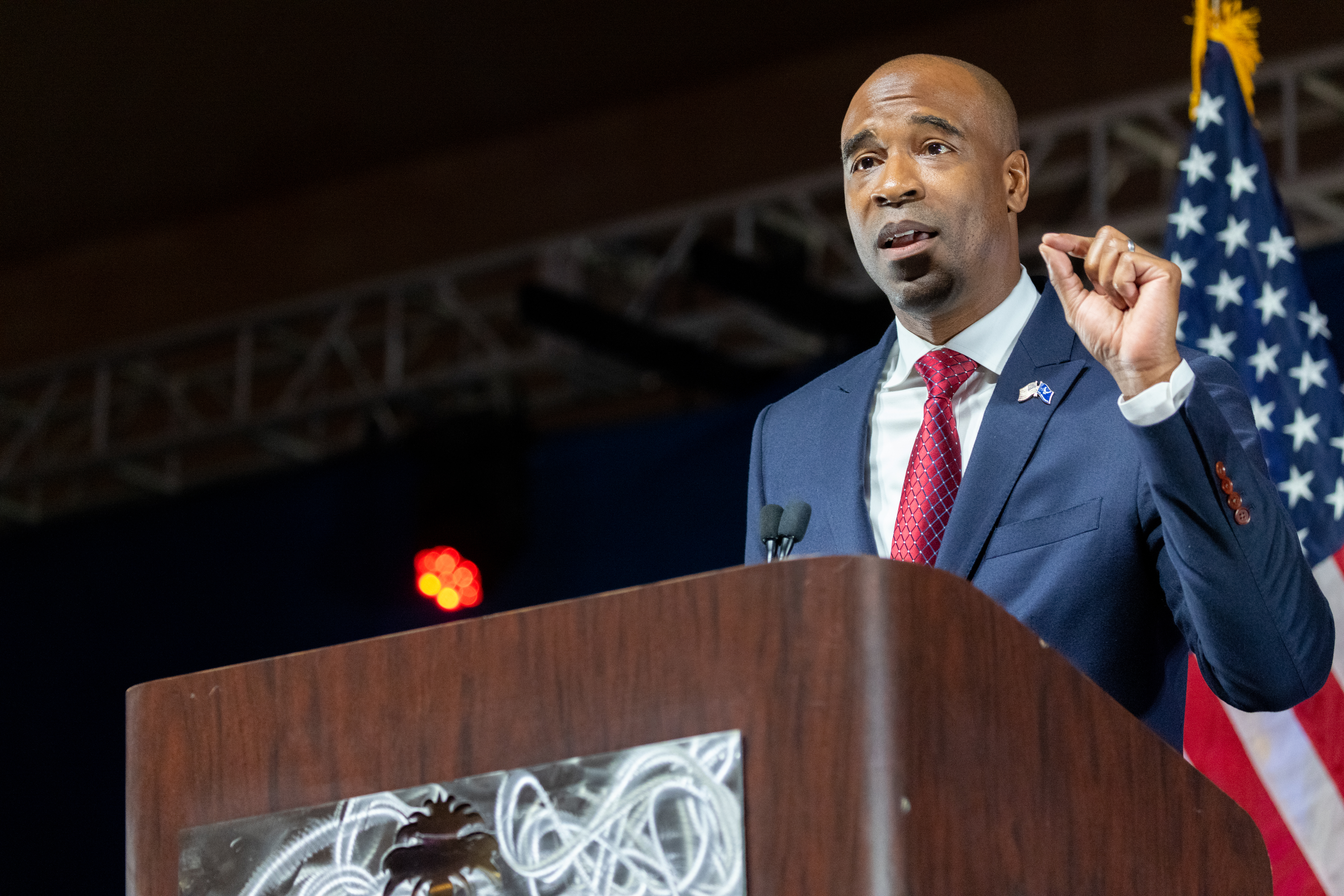 U.S. Senate candidate Kelvin King, a construction contractor from Cobb County who served as a surrogate for President Donald Trump during last year's campaign, has emphasized his roots in the state. “It’s very, very important to me to make sure I represent my county, my state, with dignity and integrity,” King said. (Photo: Nathan Posner for The Atlanta-Journal-Constitution)