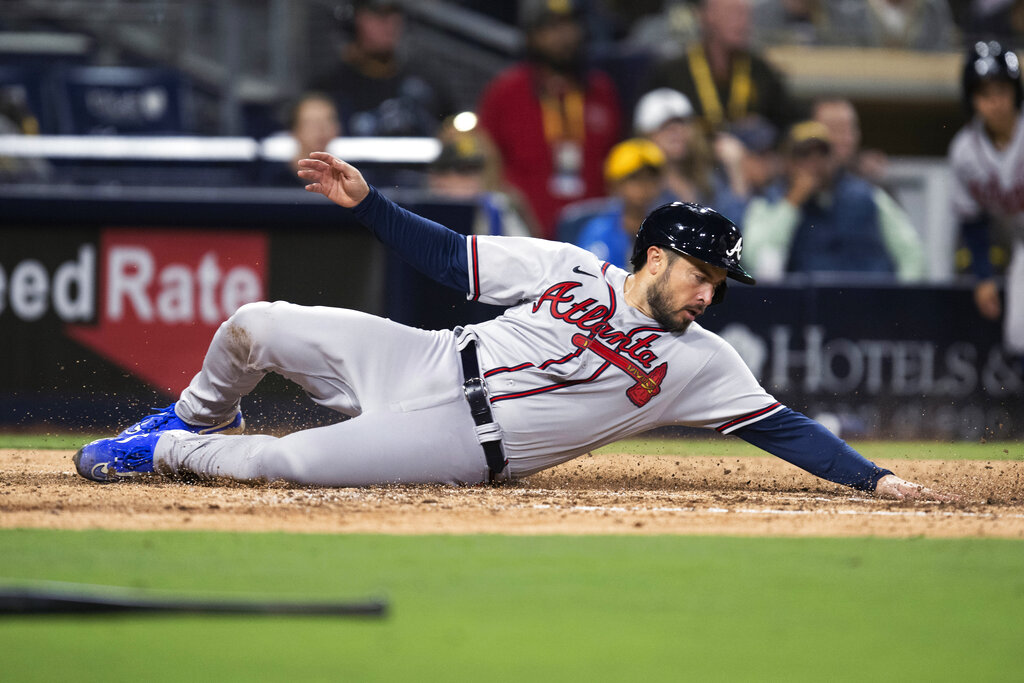 Atlanta Braves went throwback for Jackie Robinson Day at Petco Park in San  Diego during their 6-2 victory over the Padres in game 3. Both teams wore  the number 42 to honor